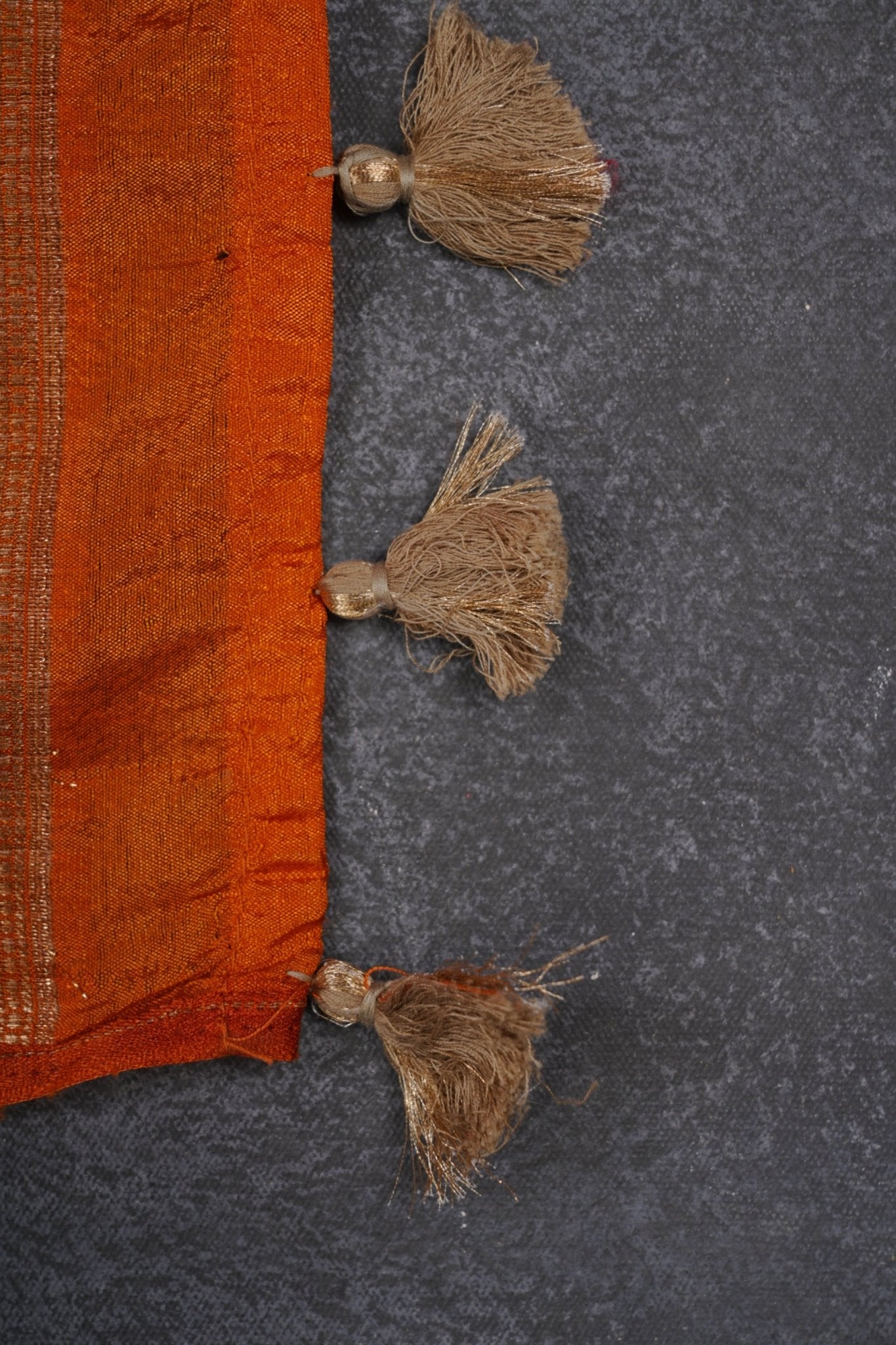 Beige Color Chanderi Silk Saree With Contrast Orange Color Blouse SAREE JCS Fashions