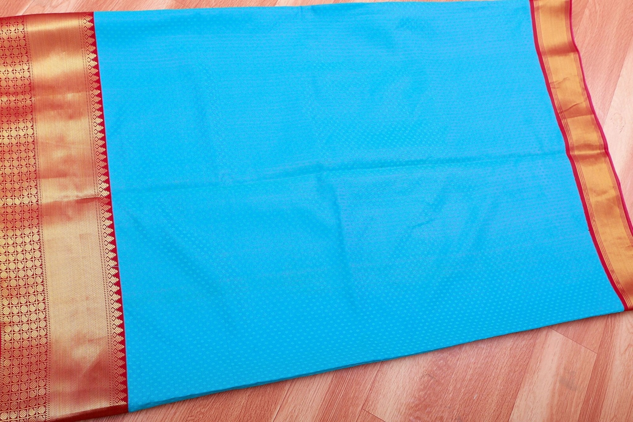 Blue Korvai Semi Silk Saree with Designer Tassels & Maggam Work Blouse SAREE JCS Fashions