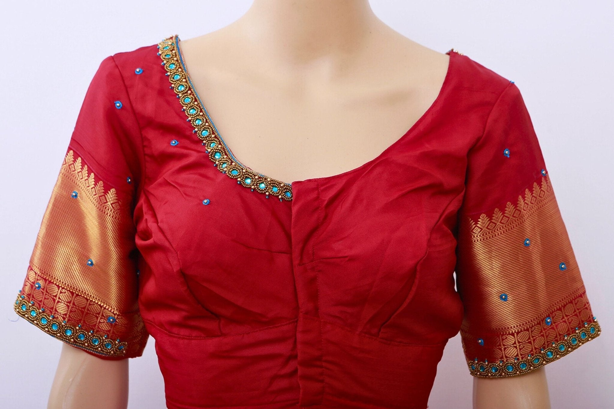 Blue Korvai Semi Silk Saree with Designer Tassels & Maggam Work Blouse SAREE JCS Fashions