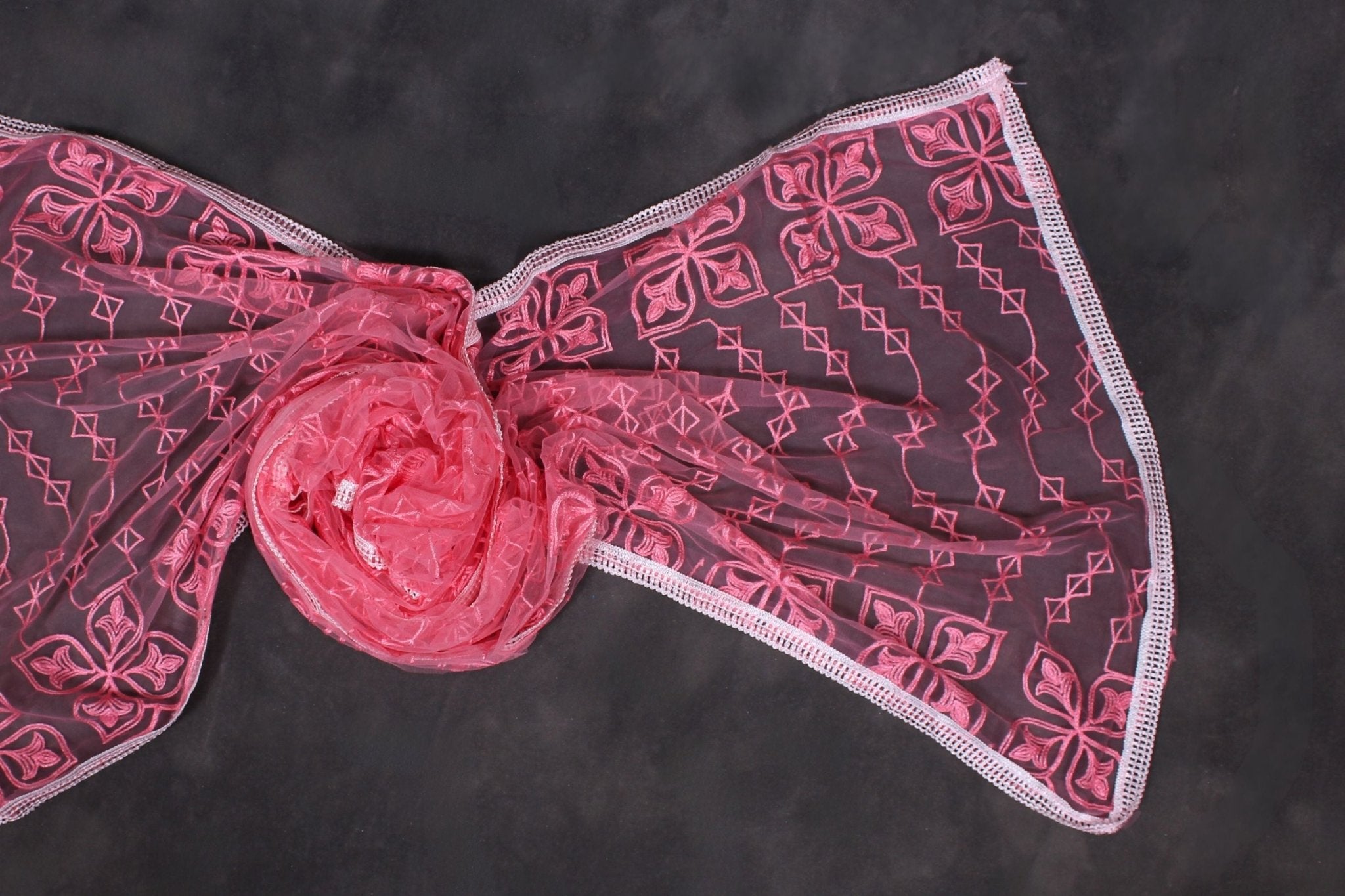 Chic Embroidered Net Dupatta for Festive & Casual Styles by JCSFashions Dupatta JCS Fashions