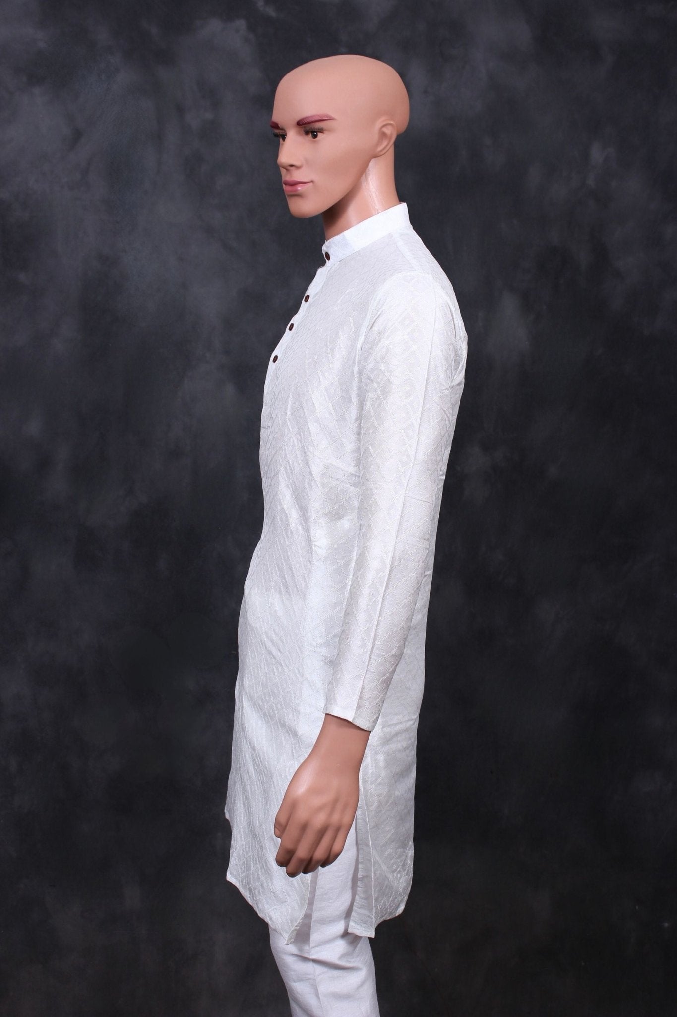 Chic Men's Diamond Pattern Kurta - Regal Design and Premium Comfort Men JCS Fashions