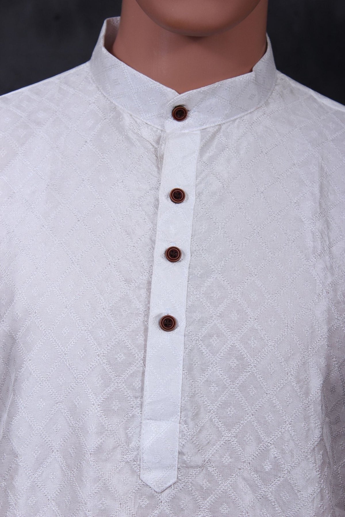 Chic Men's Diamond Pattern Kurta - Regal Design and Premium Comfort Men JCS Fashions