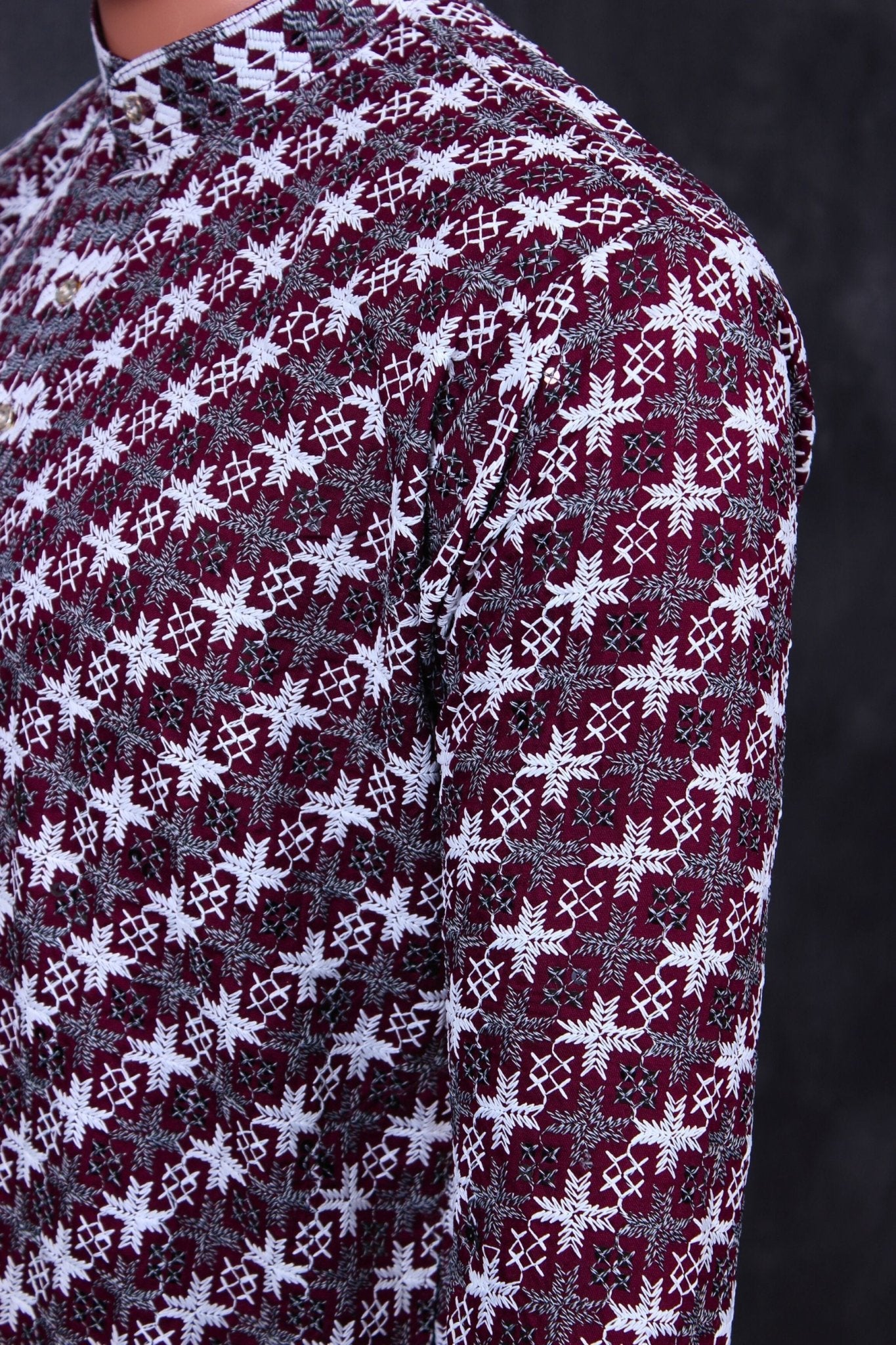 Chic Men's Zebra Embroidery Kurta - Culture Meets Style at JCSFashions Men JCS Fashions