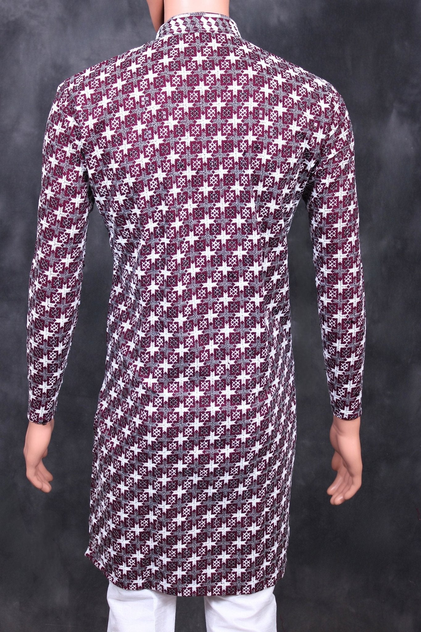 Chic Men's Zebra Embroidery Kurta - Culture Meets Style at JCSFashions Men JCS Fashions