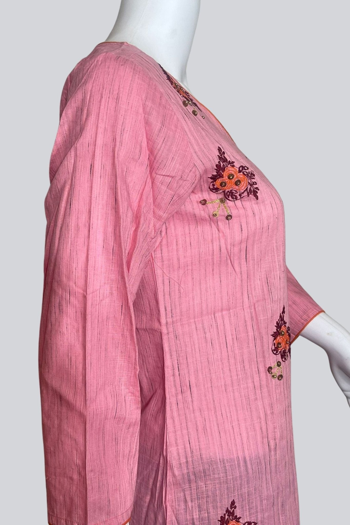 Cotton Kurti with Beads & Embroidery | Length: 43 | JCSFashions KURTI JCS Fashions