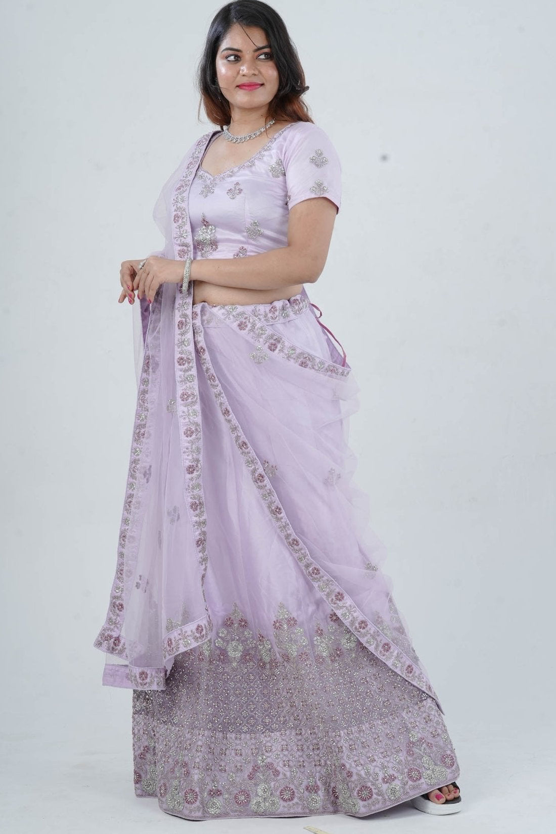 Designer Soft Net Lehenga Set with Exquisite Stone & Embroidery Detailing LEHENGA JCS Fashions