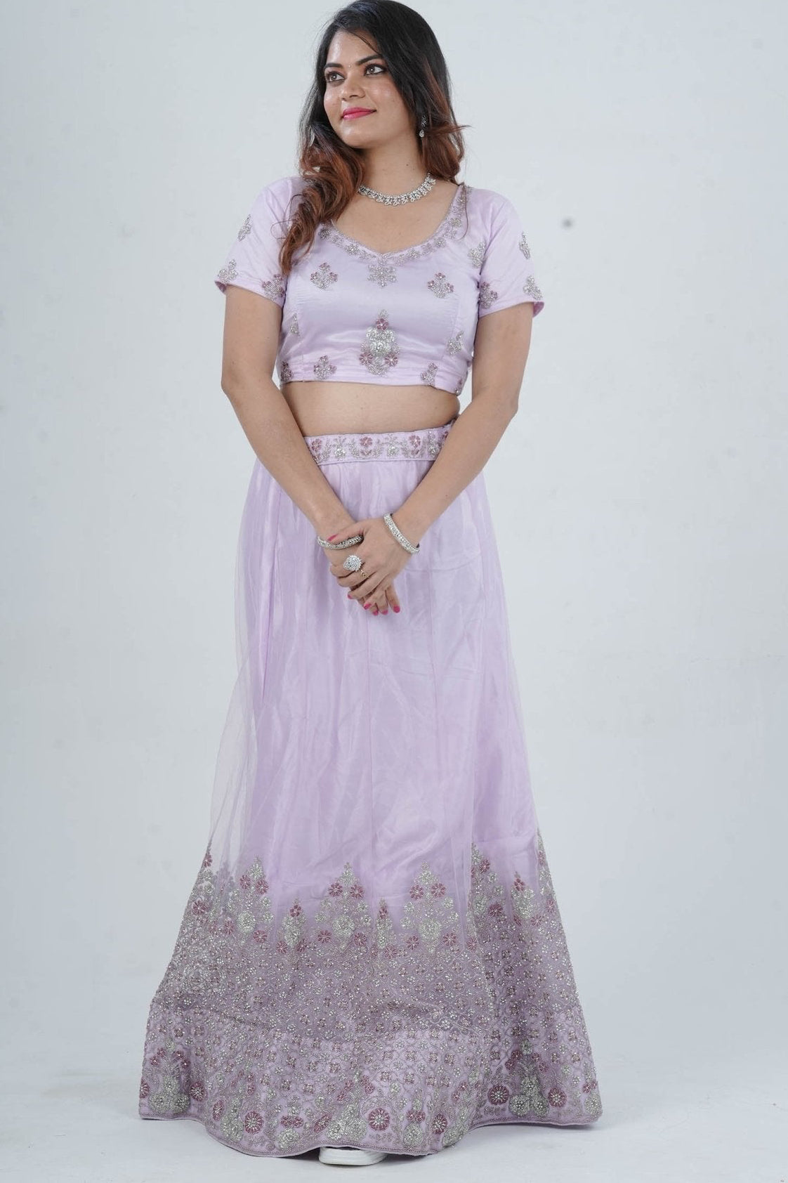 Designer Soft Net Lehenga Set with Exquisite Stone & Embroidery Detailing LEHENGA JCS Fashions