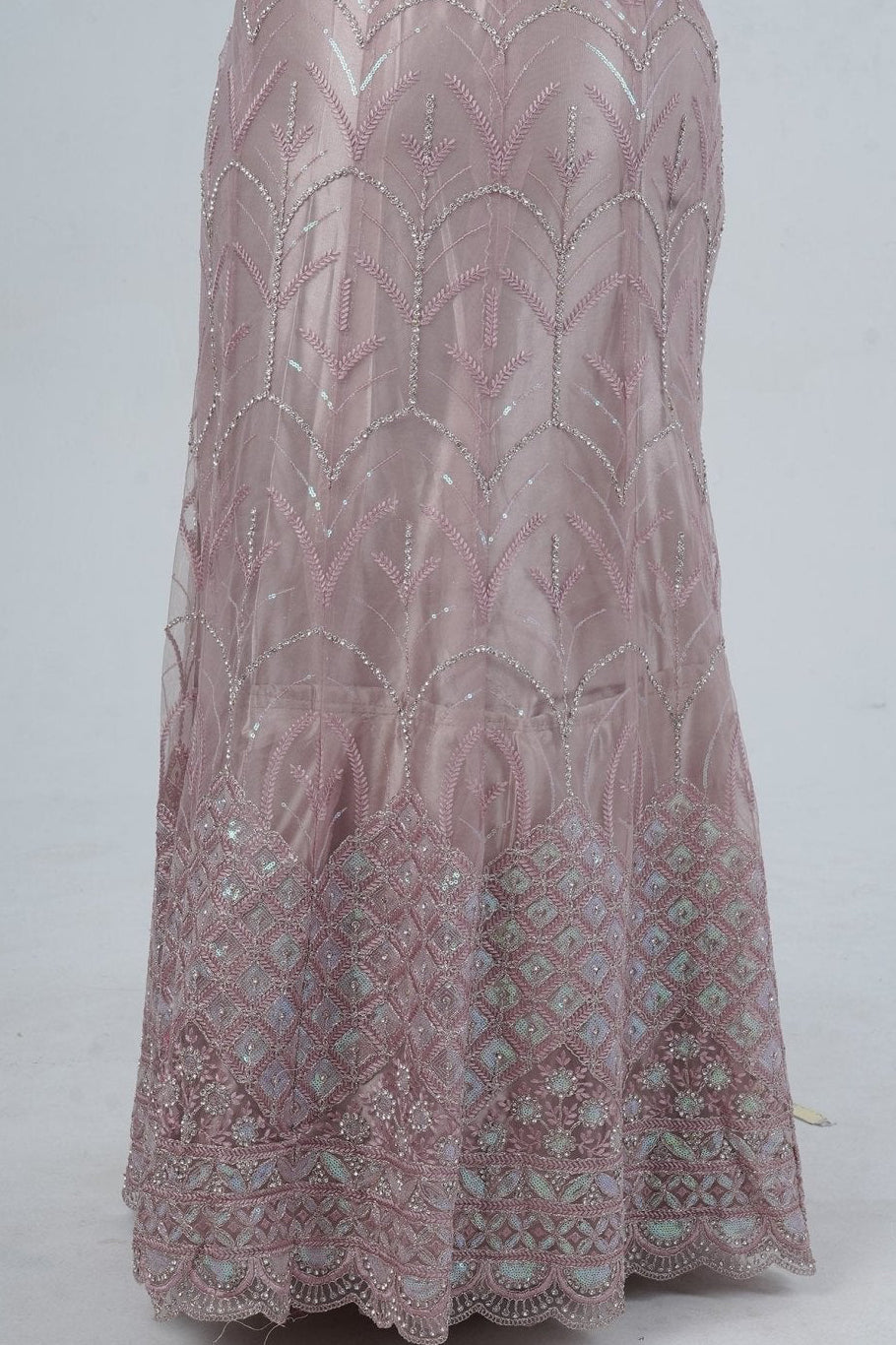 Designer Soft Net Lehenga with Embellished Crop Top - Indian Elegance LEHENGA JCS Fashions