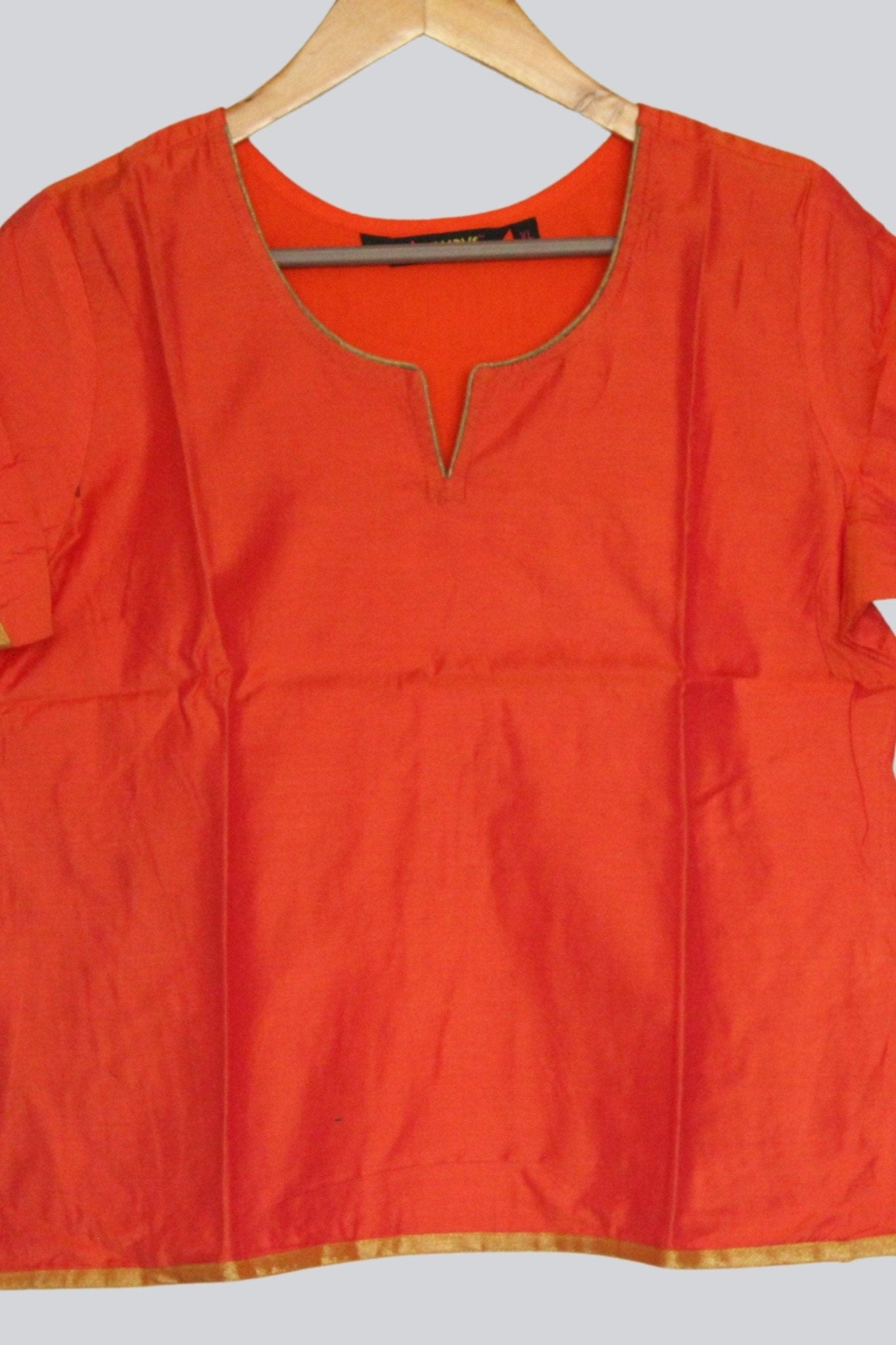 Dual Tone Silk Cotton Short Kurti - Perfect for Skirts and Jeans KURTI JCS Fashions