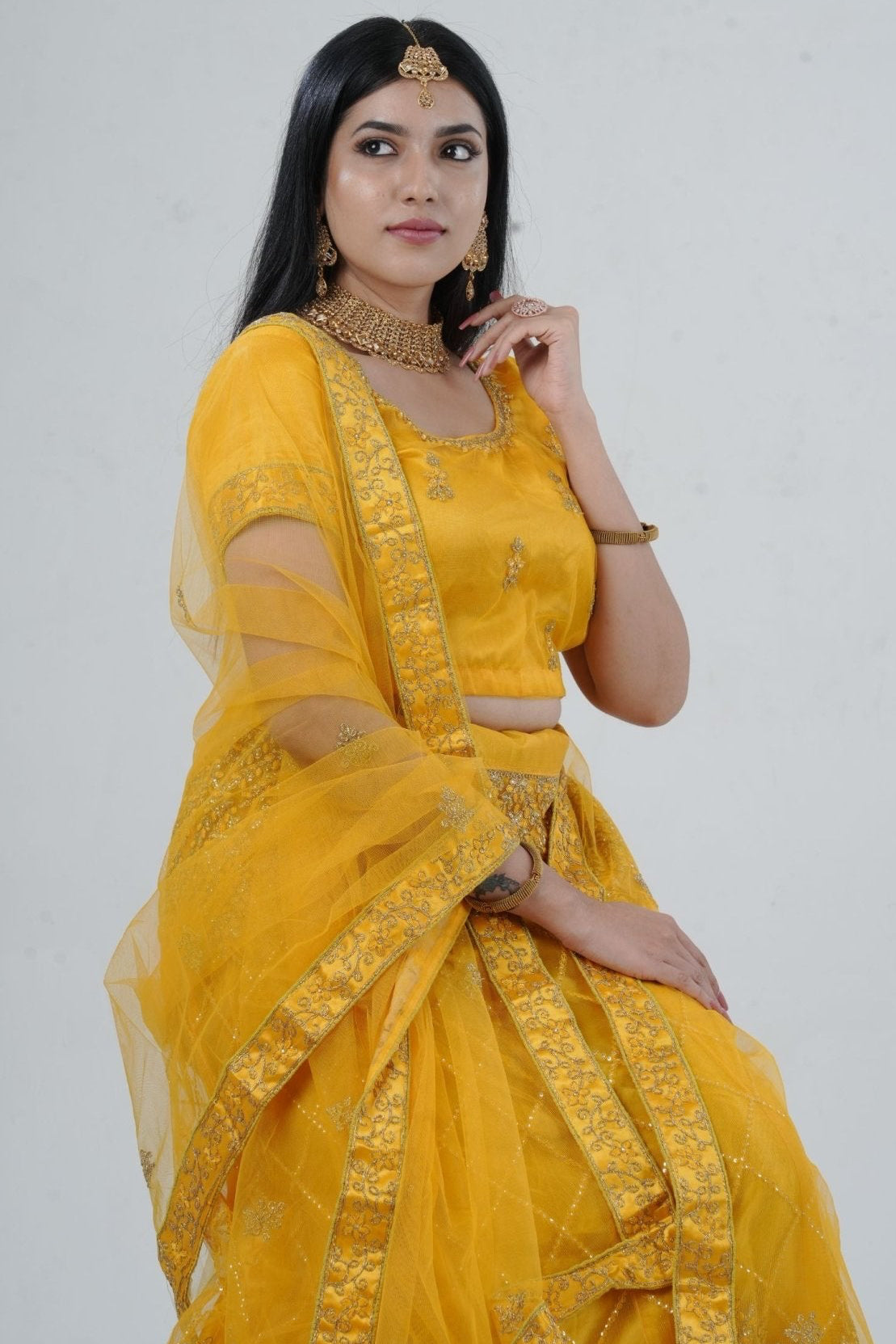 Elegant Designer Lehenga with Embroidery and Sparkling Sequins Detail LEHENGA JCS Fashions
