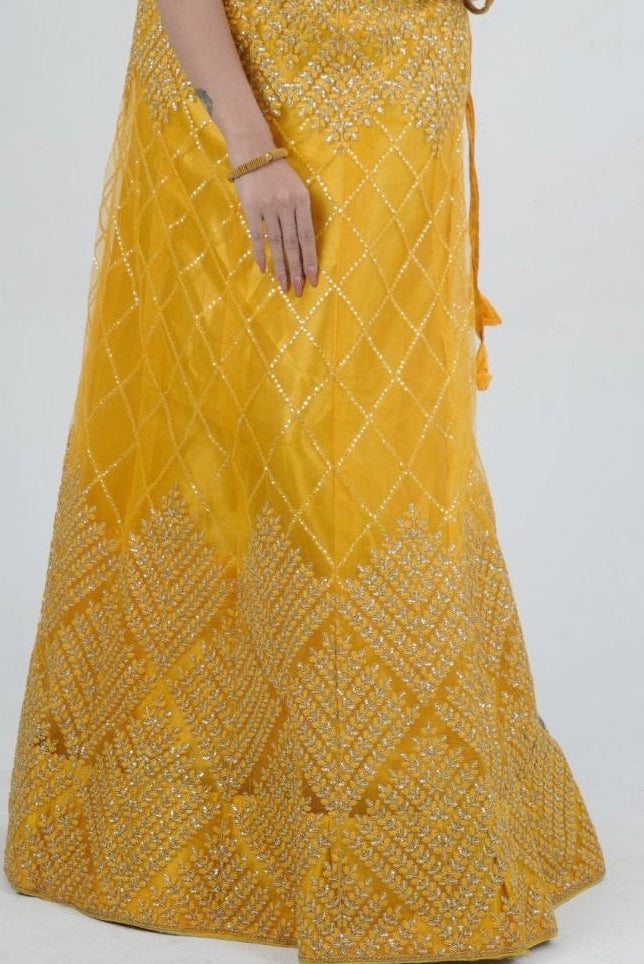 Elegant Designer Lehenga with Embroidery and Sparkling Sequins Detail LEHENGA JCS Fashions