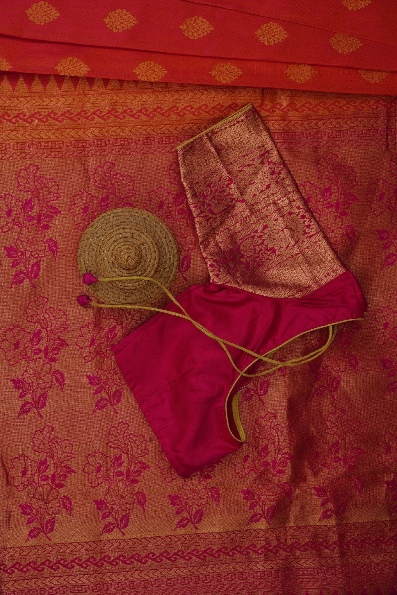 Elegant Double Warp Pure Handloom Silk Saree with Design Borders Saree JCS Fashions