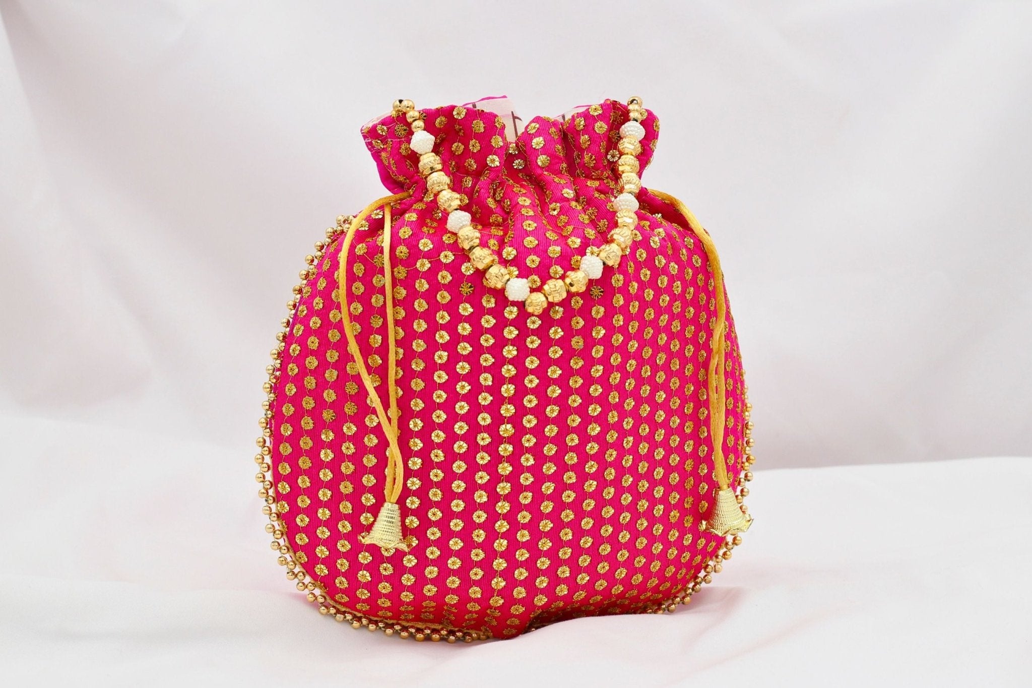 Elegant Embroidered Women's Potlis by JCS Fashions - Perfect Accessory Potli JCS Fashions Pink 23*21