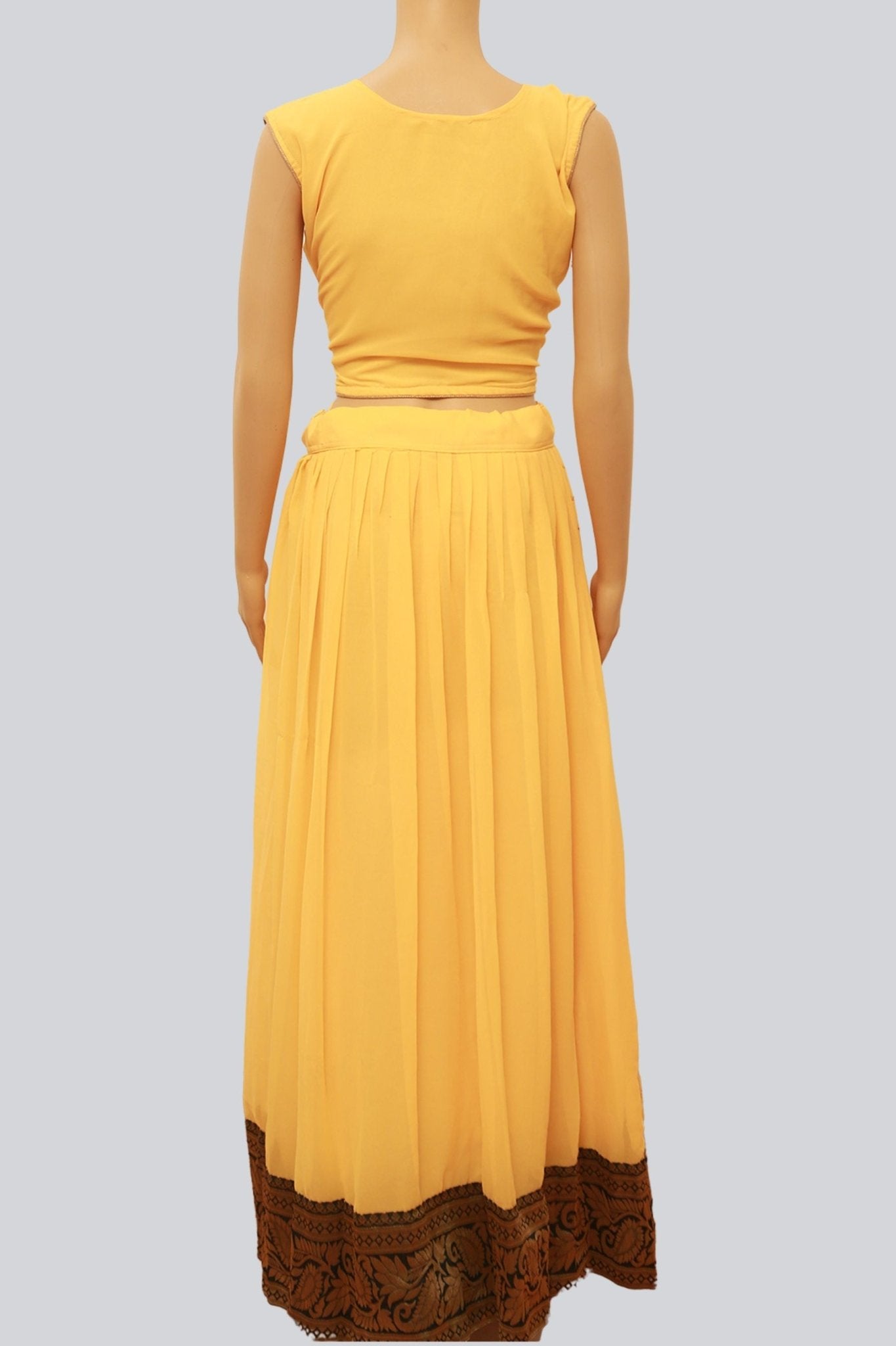 Elegant Georgette Material Crop Top Lehenga For Women LEHENGA JCS Fashions