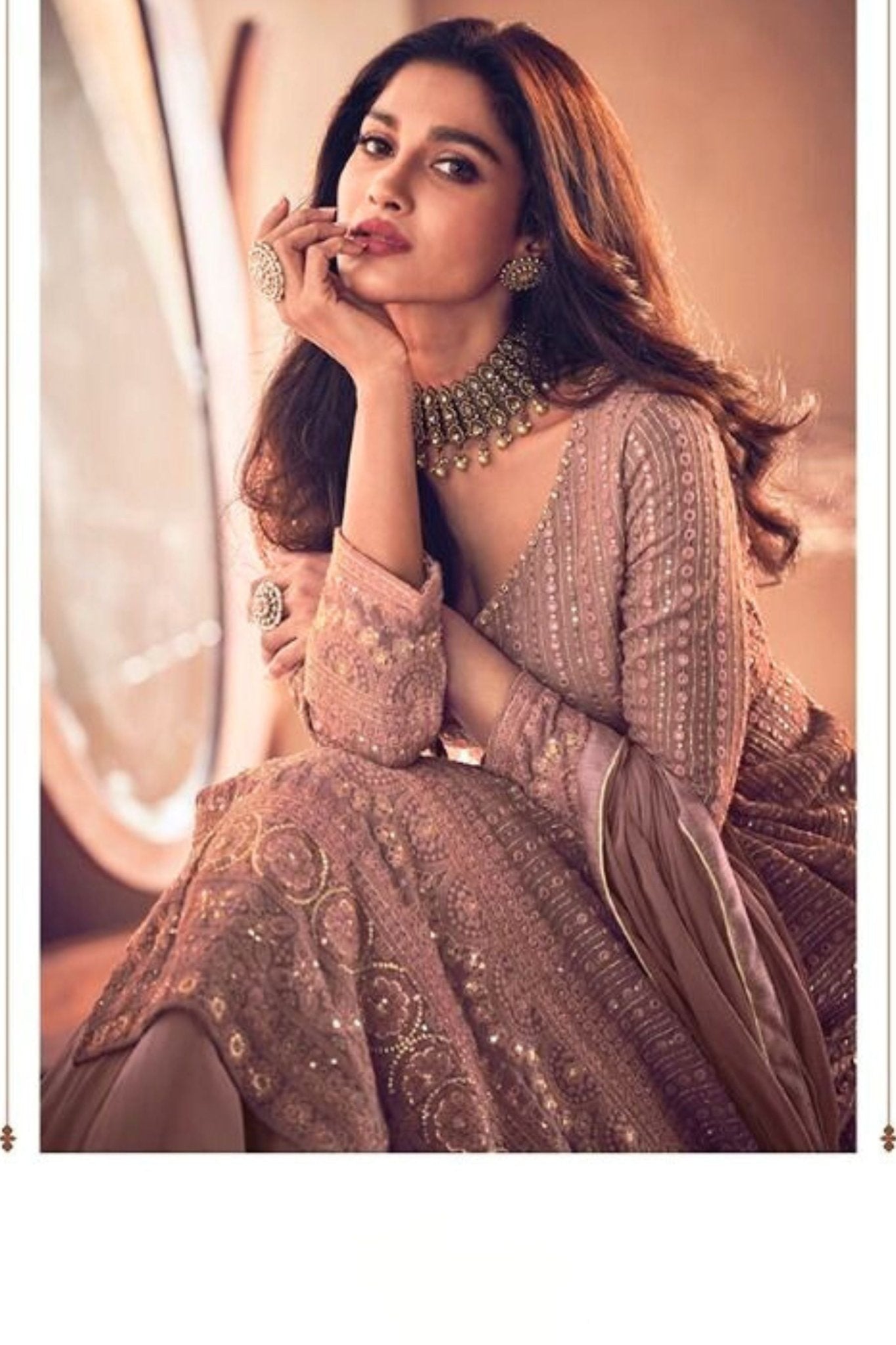 Elegant Georgette Salwar Suit and Skirt Set with Sequin Details KURTI JCS Fashions