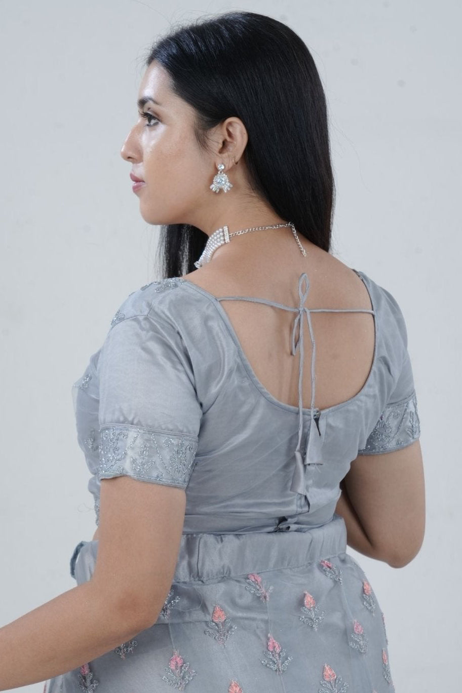 Elegant Glitter Embroidery Designer Soft Net Lehenga with Crop Top LEHENGA JCS Fashions