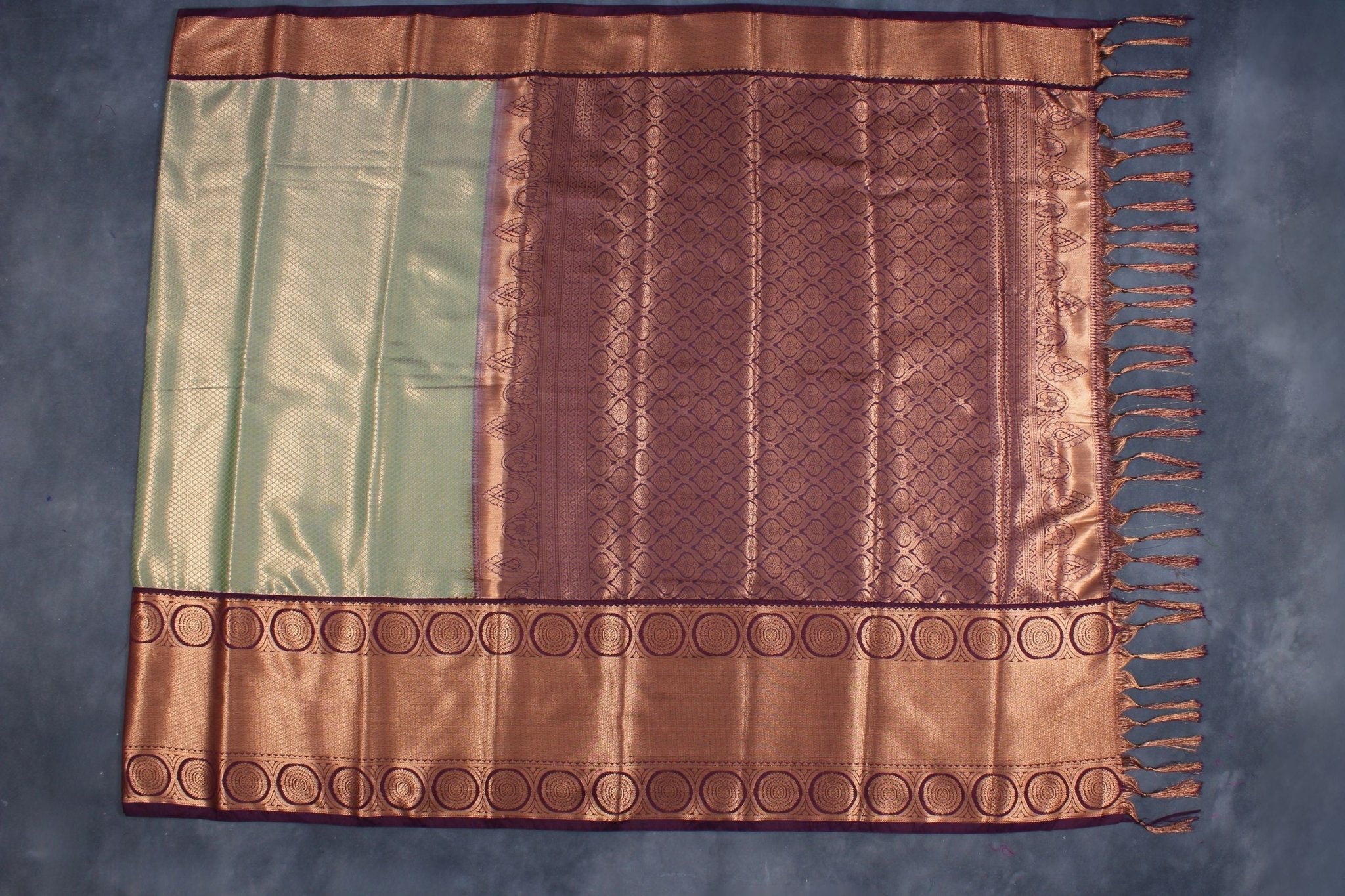 Elegant Kanchipuram Silk Saree with Grand Pallu and Full-body Butties Saree JCS Fashions