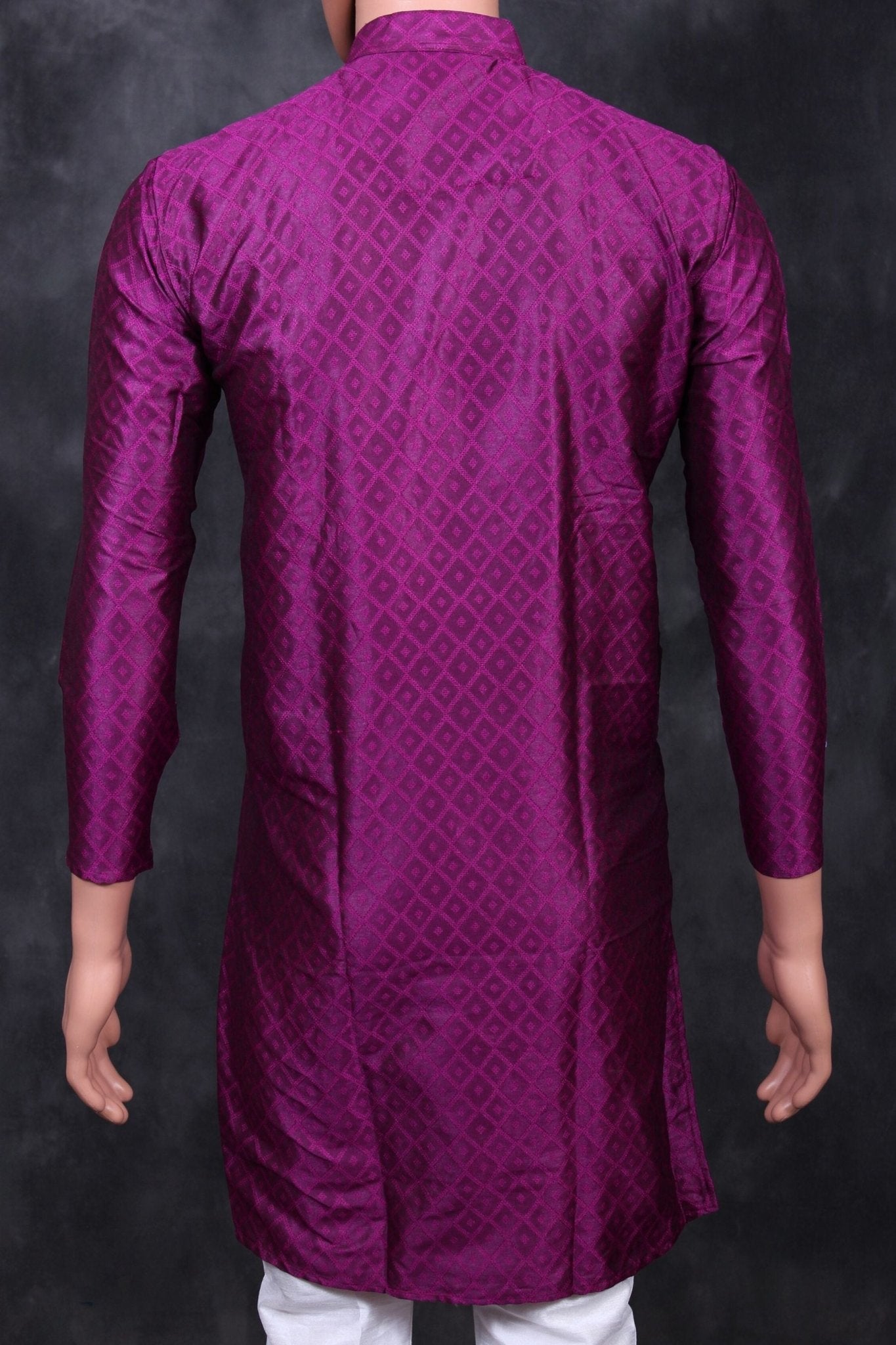 Elegant Men's Diamond Pattern Kurta - Perfect for Special Occasions Men JCS Fashions