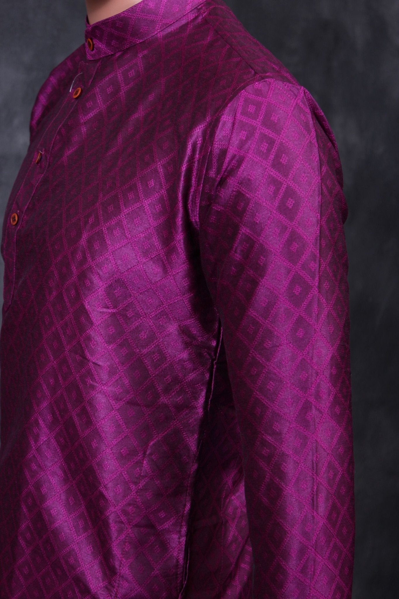 Elegant Men's Diamond Pattern Kurta - Perfect for Special Occasions Men JCS Fashions