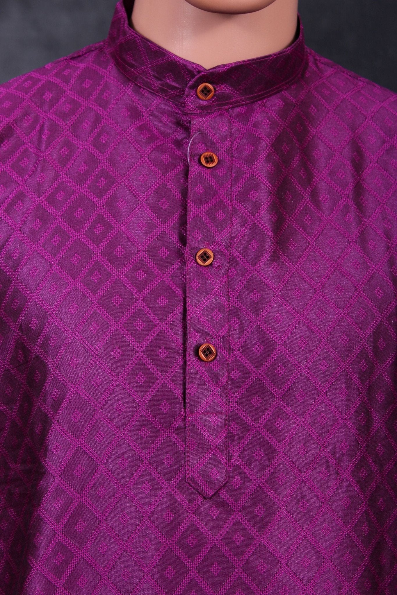 Elegant Men's Diamond Pattern Kurta - Perfect for Special Occasions Men JCS Fashions