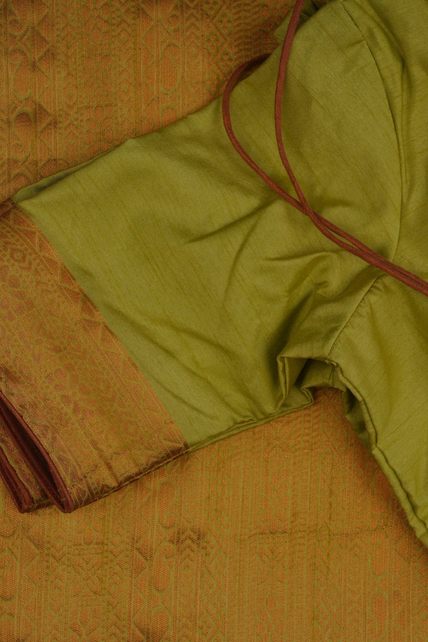 Elegant Rising Border Kanchipuram Semi-Silk Saree in Pista Green Saree JCS Fashions