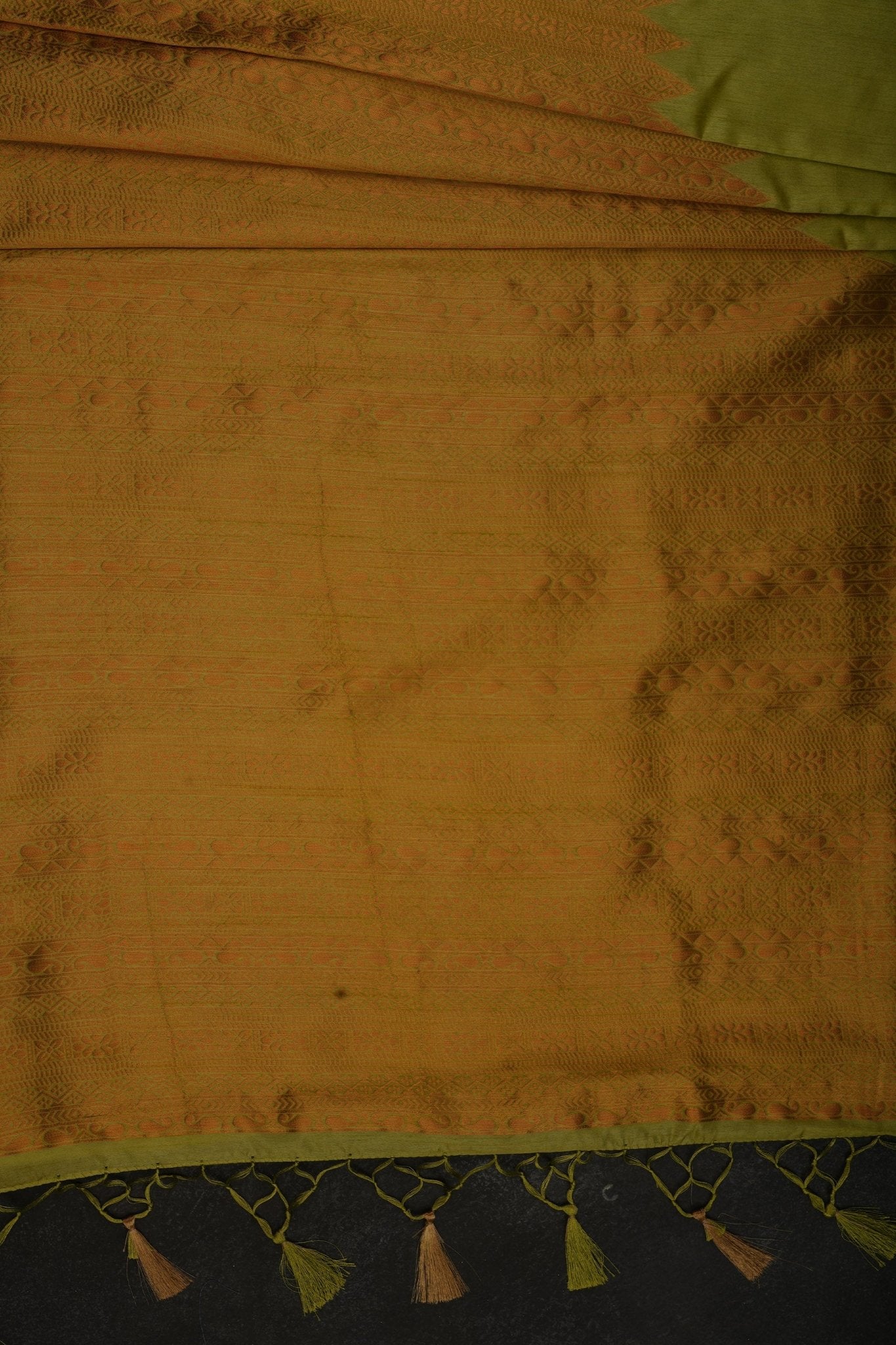 Elegant Rising Border Kanchipuram Semi-Silk Saree in Pista Green Saree JCS Fashions