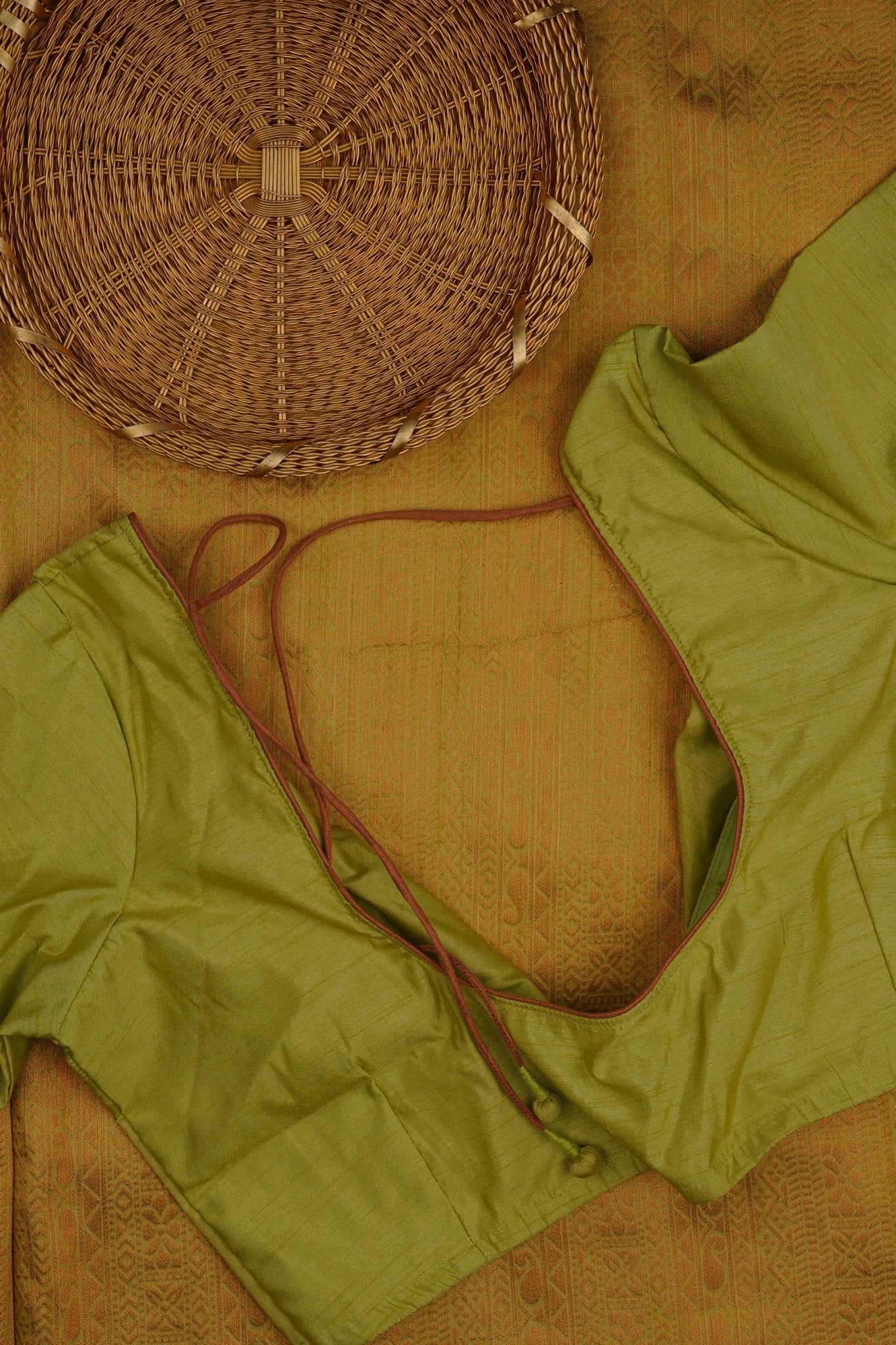 Elegant Rising Border Kanchipuram Semi-Silk Saree in Pista Green Saree JCS Fashions