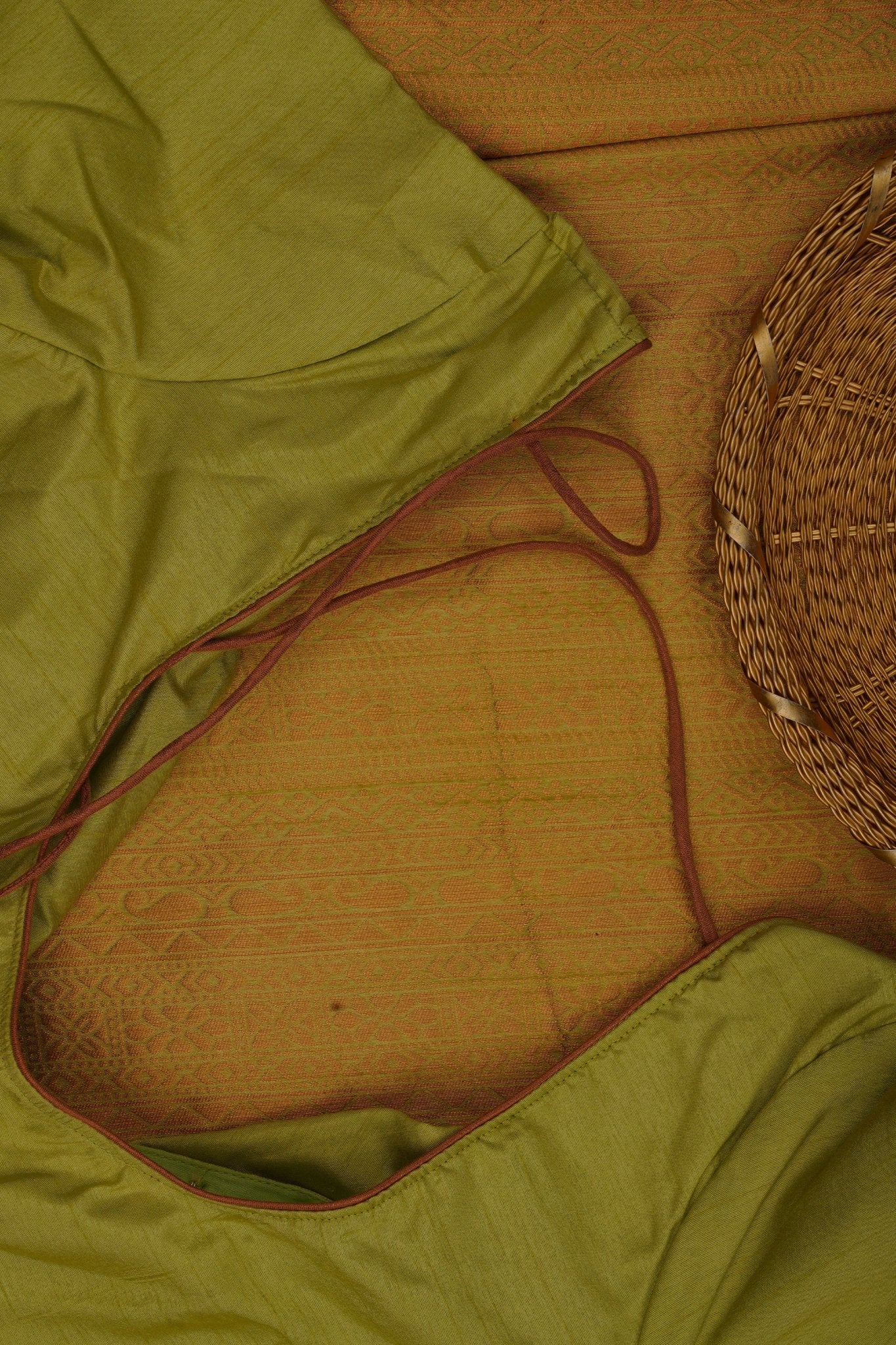 Elegant Rising Border Kanchipuram Semi-Silk Saree in Pista Green Saree JCS Fashions