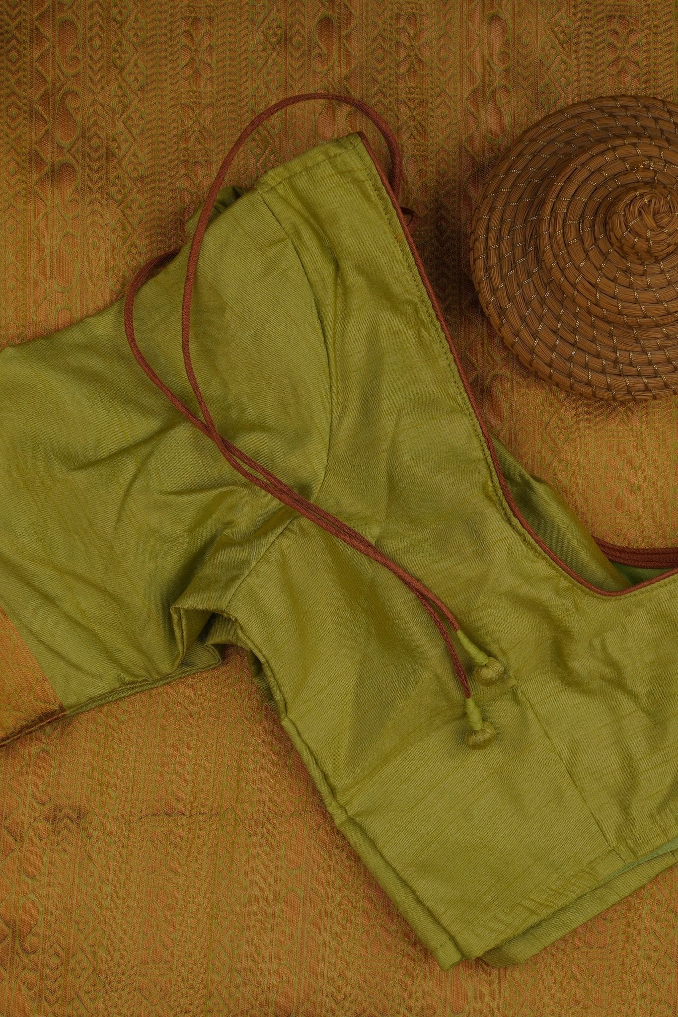 Elegant Rising Border Kanchipuram Semi-Silk Saree in Pista Green Saree JCS Fashions