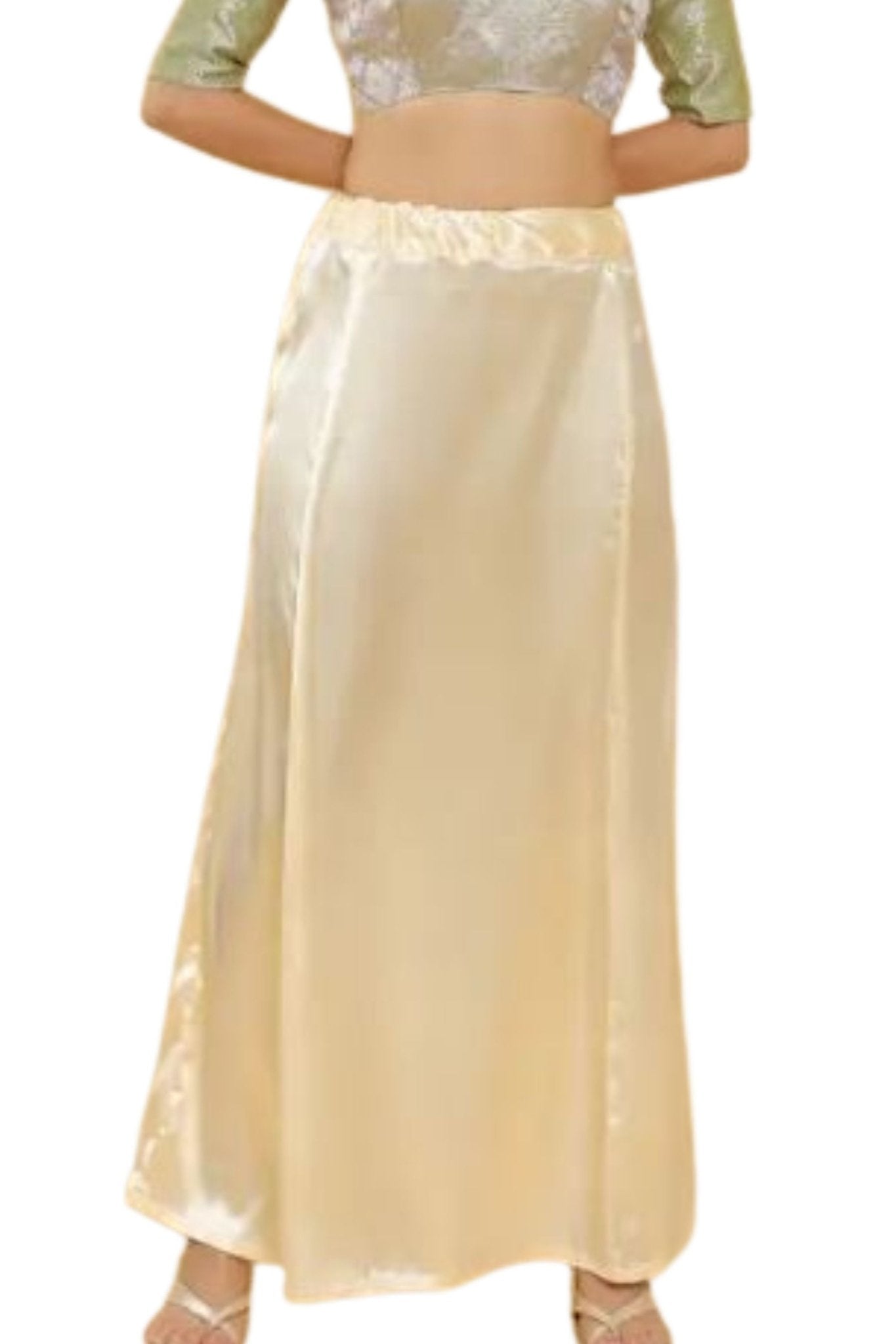 Elegant Satin Inskirt: Premium Quality and Perfect for Any Occasion Inskirt JCS Fashions Cream Free Size