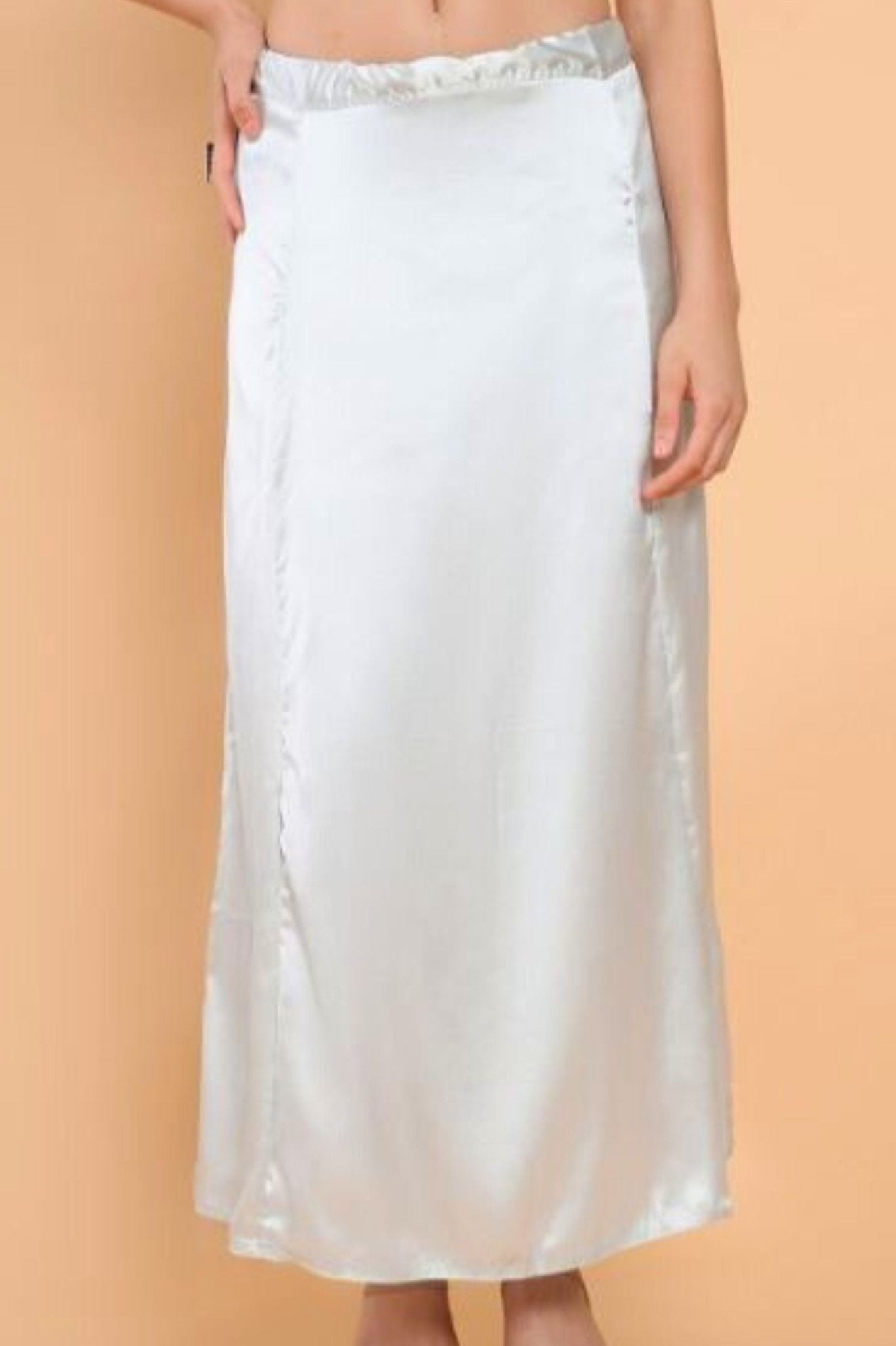 Elegant Satin Inskirt: Premium Quality and Perfect for Any Occasion Inskirt JCS Fashions White Free Size