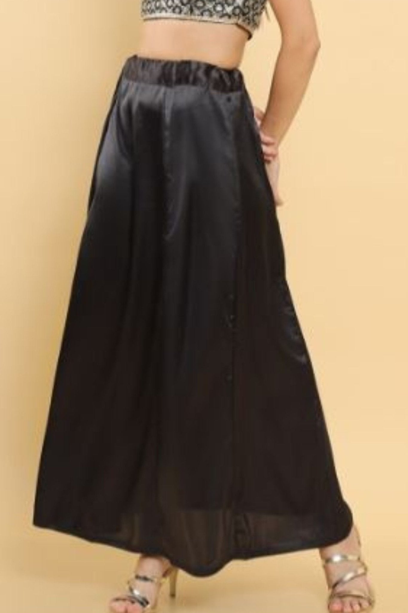 Elegant Satin Inskirt: Premium Quality and Perfect for Any Occasion Inskirt JCS Fashions Black Free Size