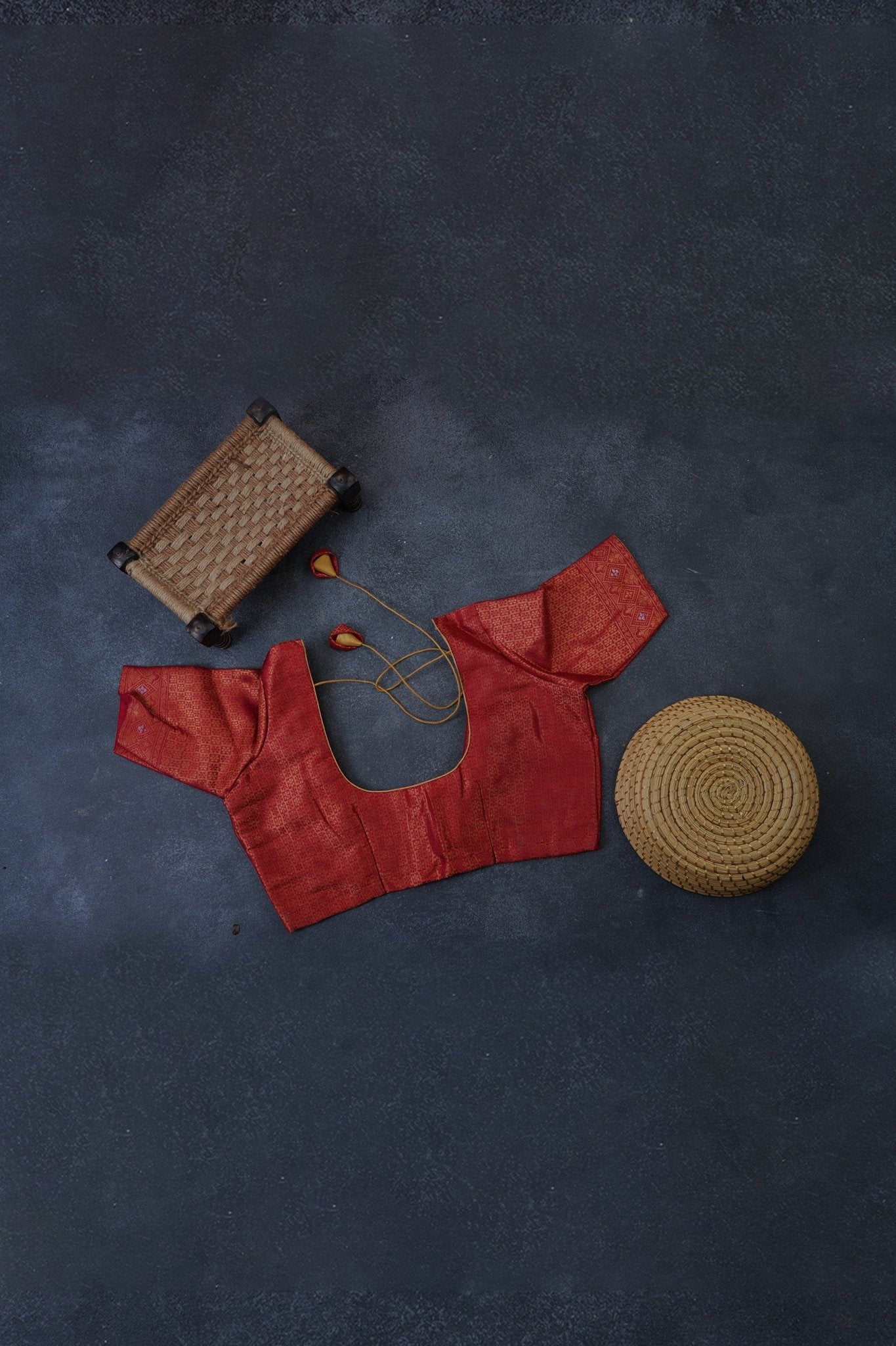 Elegant Semi-Soft Silk Saree with Copper Zari & Graceful Tassels Saree JCS Fashions