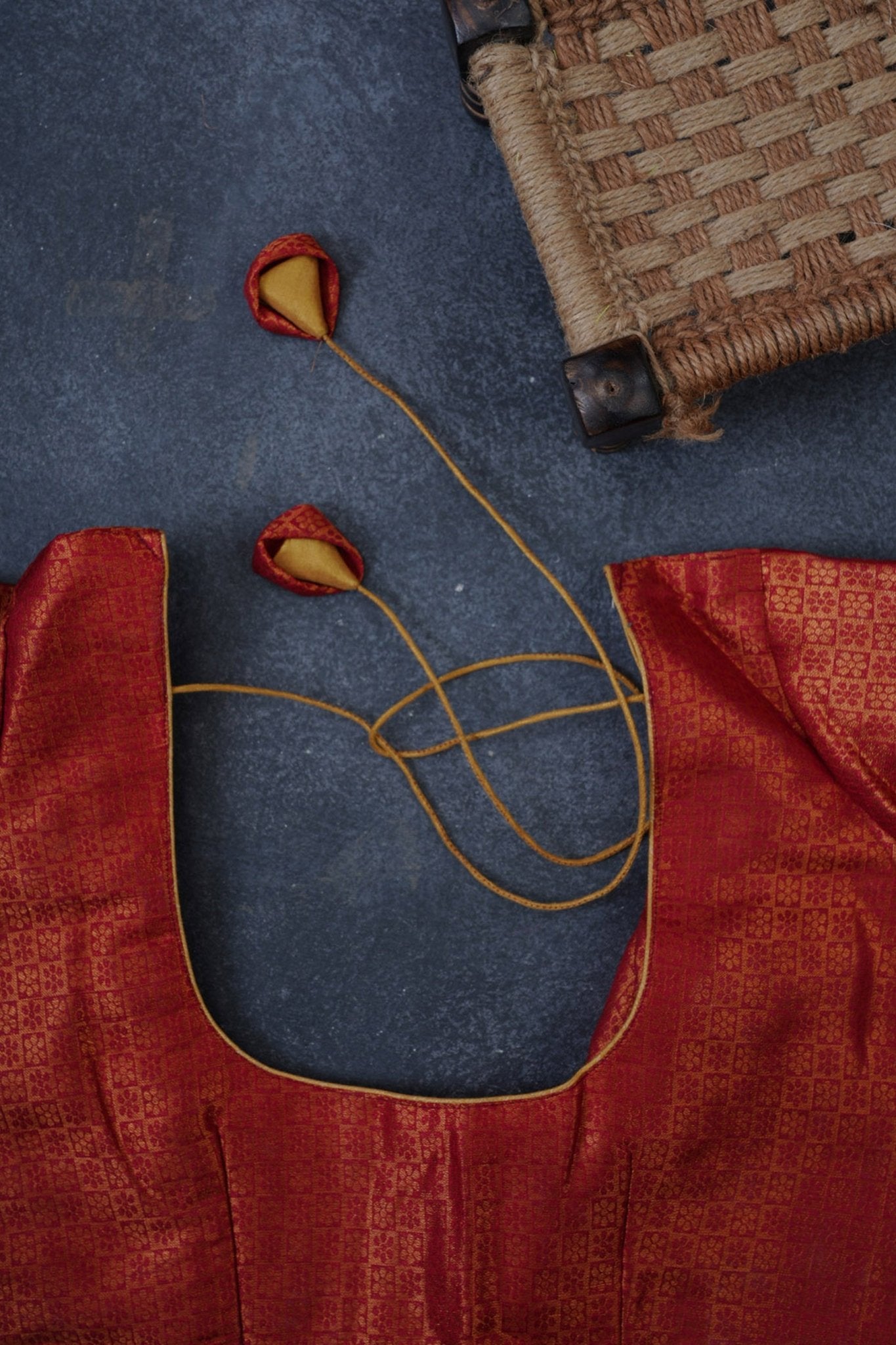 Elegant Semi-Soft Silk Saree with Copper Zari & Graceful Tassels Saree JCS Fashions