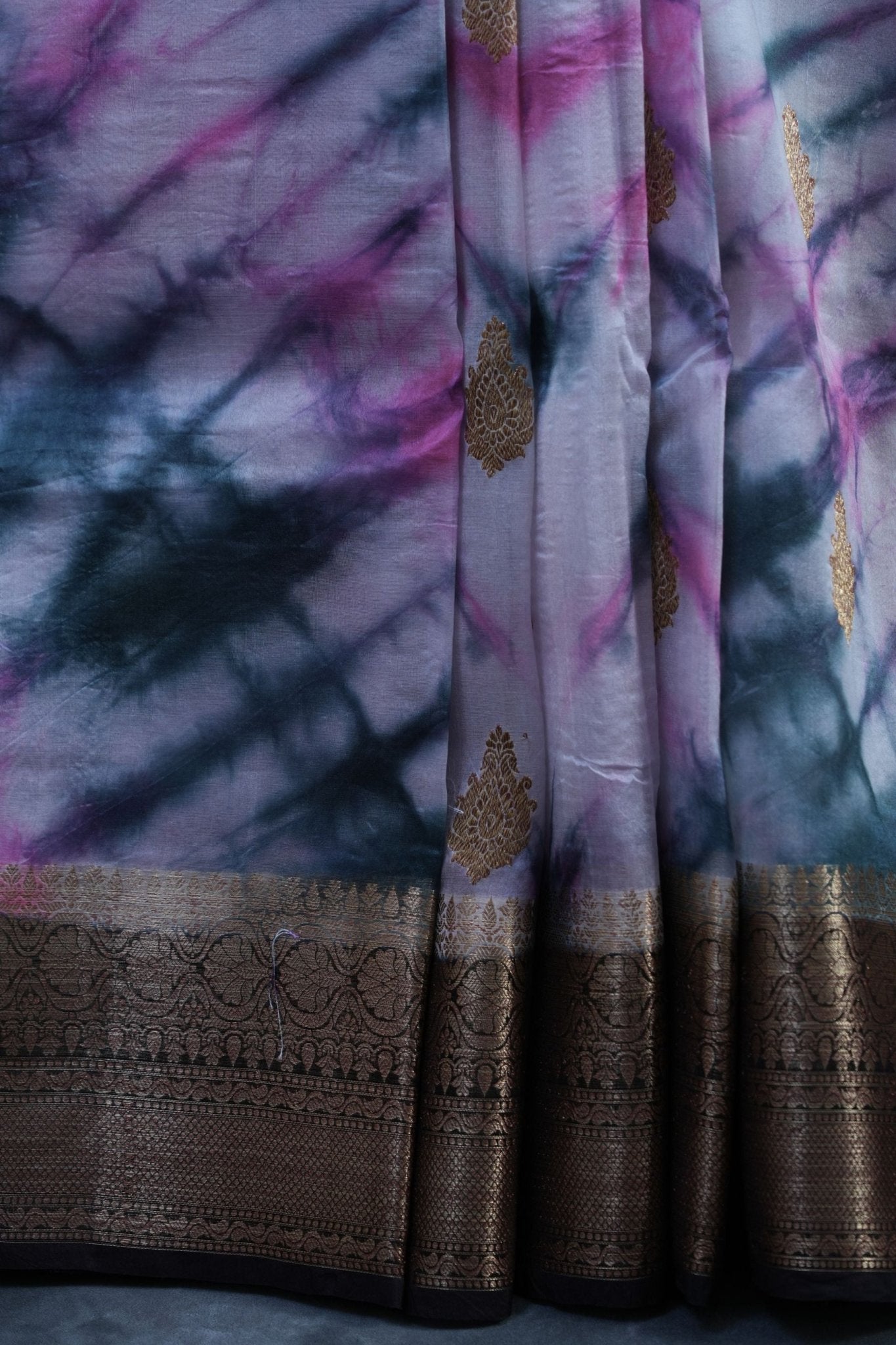 Elegant Shibori Print Kora Silk Saree - Tradition Meets Trend Saree JCS Fashions