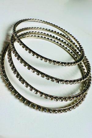Silver Stone Bangles – JCS Fashion Jewelry