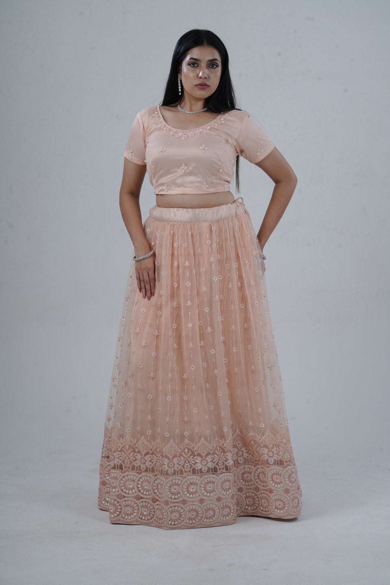 Elegant Soft Net Lehenga With Premium Beadwork & Sequins Embellishments LEHENGA JCS Fashions