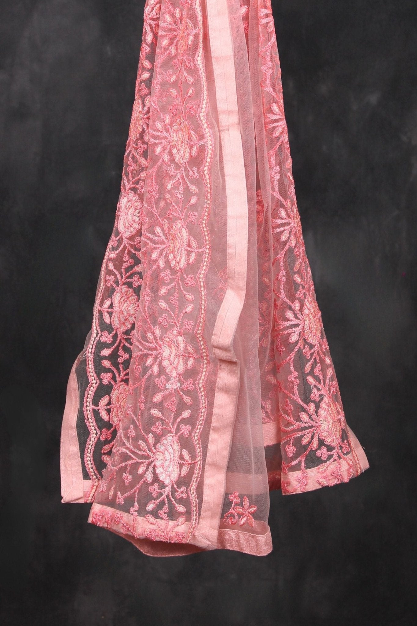 Embroidered Fancy Net Dupatta - Breathe Life into Ethnic Elegance Dupatta JCS Fashions