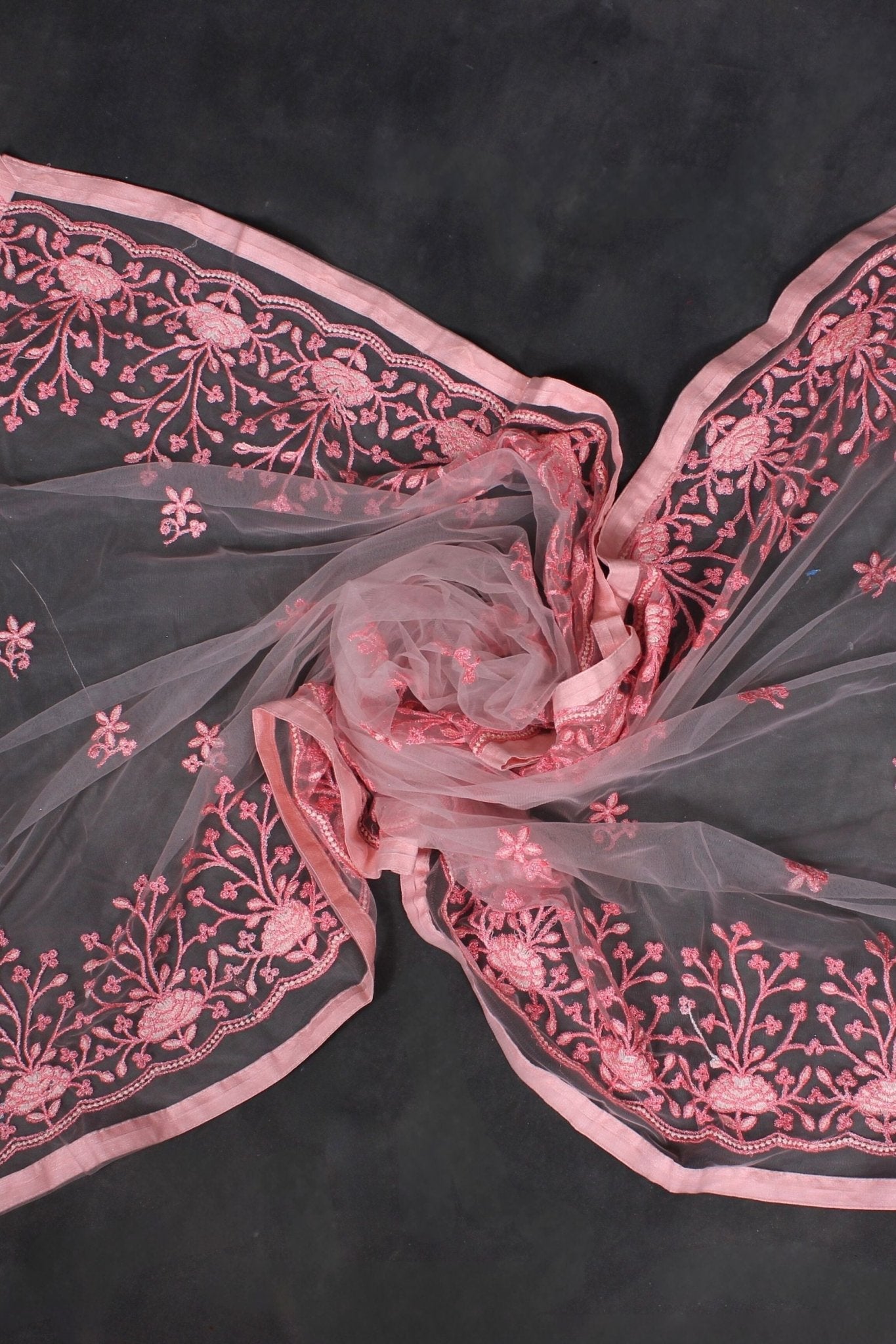 Embroidered Fancy Net Dupatta - Breathe Life into Ethnic Elegance Dupatta JCS Fashions