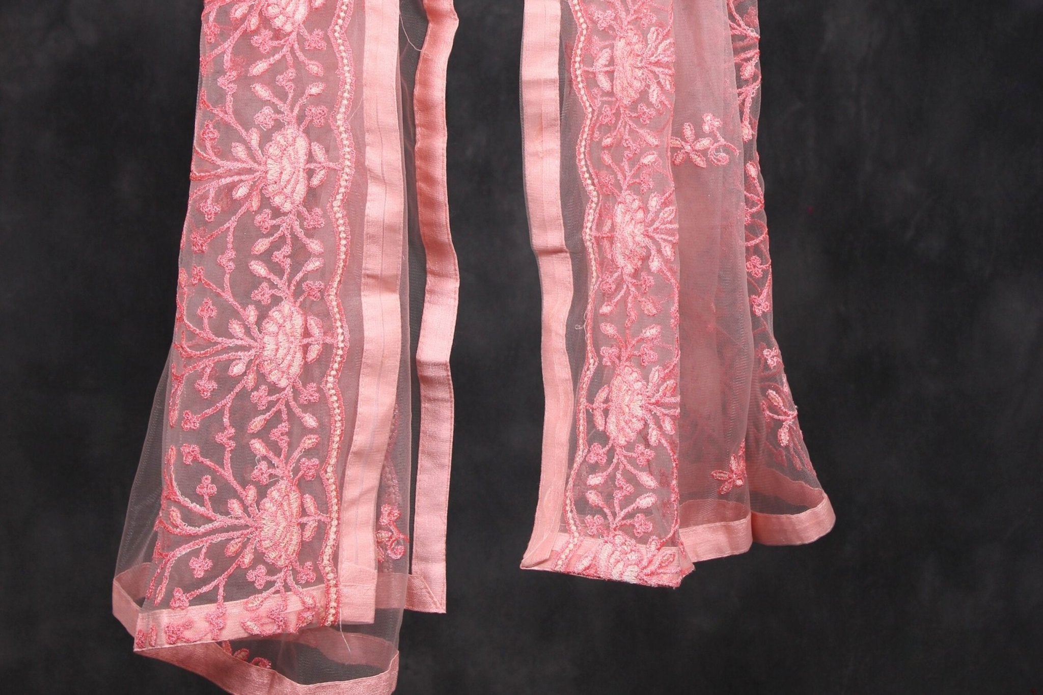 Embroidered Fancy Net Dupatta - Breathe Life into Ethnic Elegance Dupatta JCS Fashions