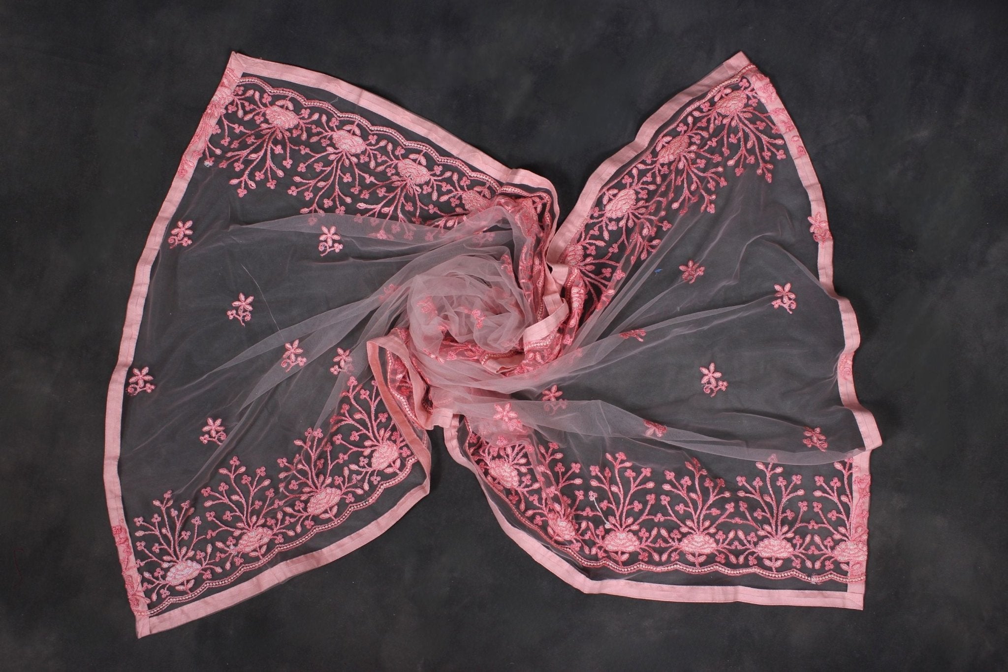 Embroidered Fancy Net Dupatta - Breathe Life into Ethnic Elegance Dupatta JCS Fashions