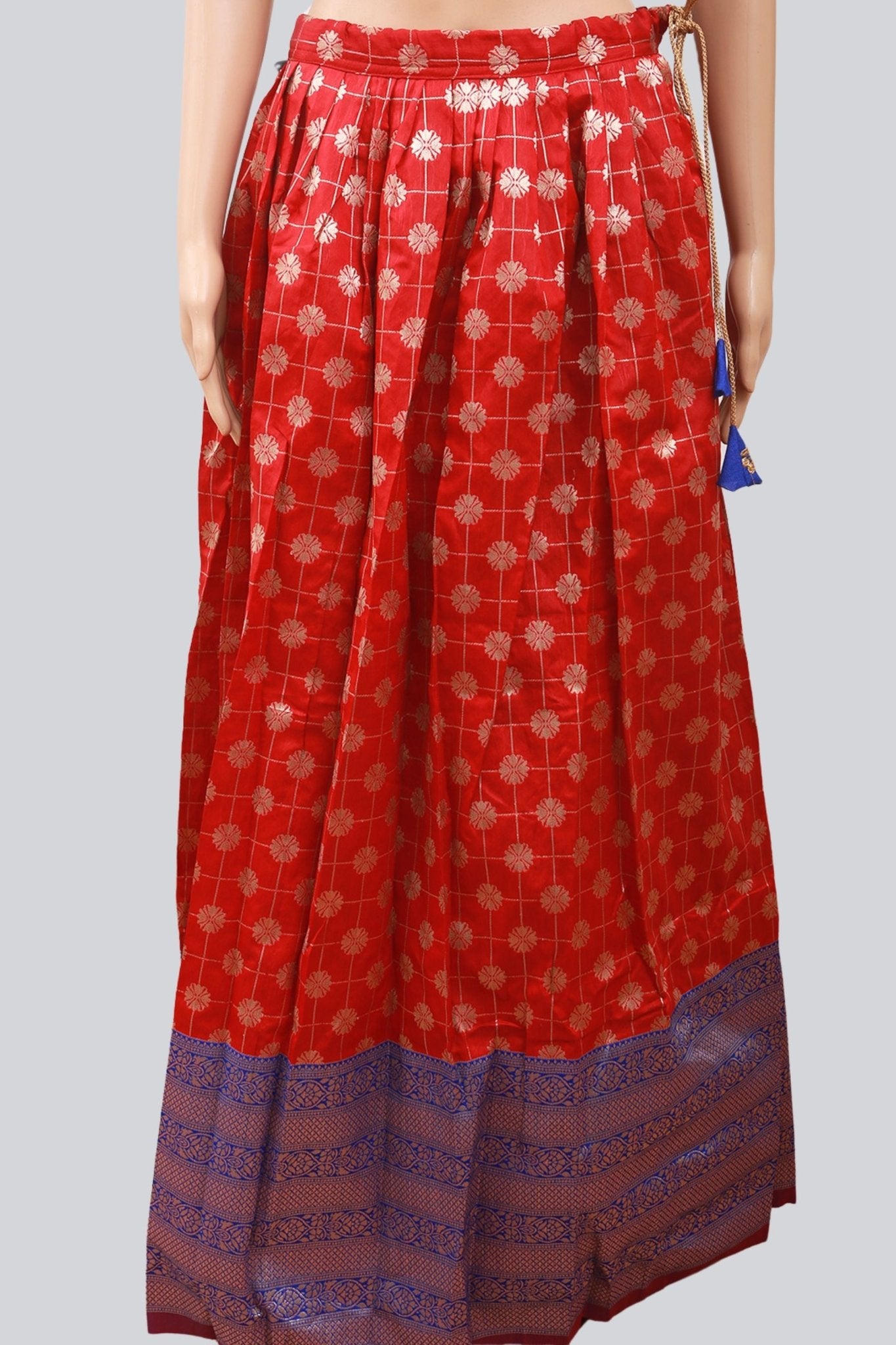 Exquisite Banarasi Pattu Lehenga with Kanchi Border and Blouse LEHENGA JCS Fashions