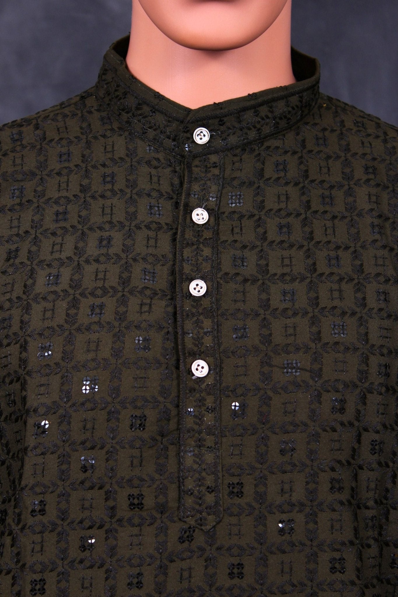 Exquisite Men's Lakhnavi Kurta with Detailed Resham Work - JCSFashions Men JCS Fashions