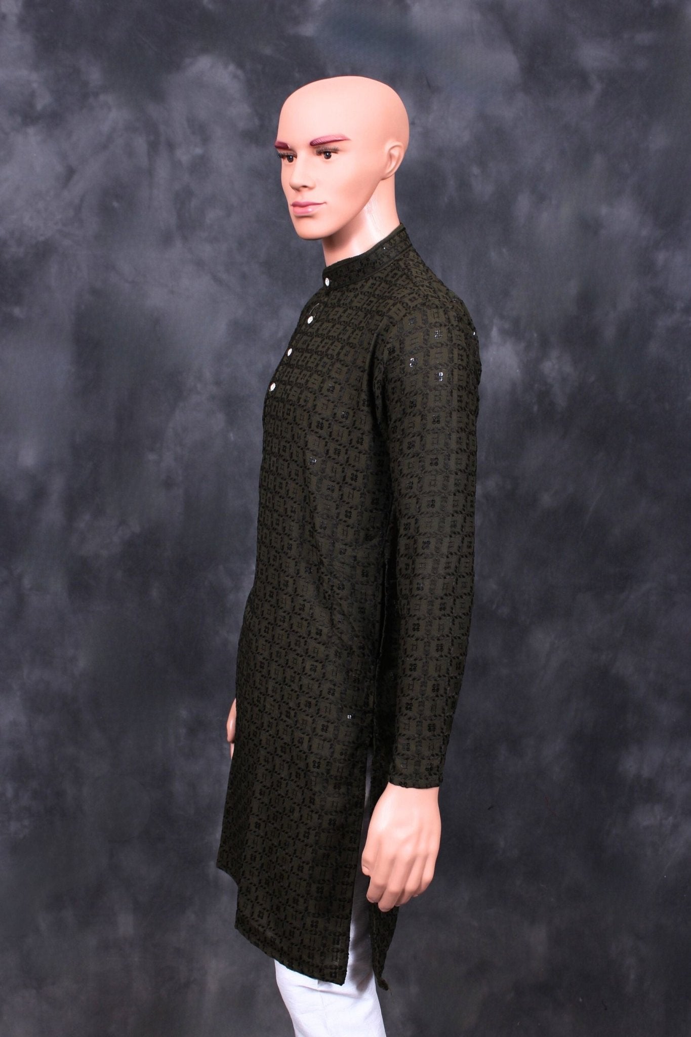 Exquisite Men's Lakhnavi Kurta with Detailed Resham Work - JCSFashions Men JCS Fashions