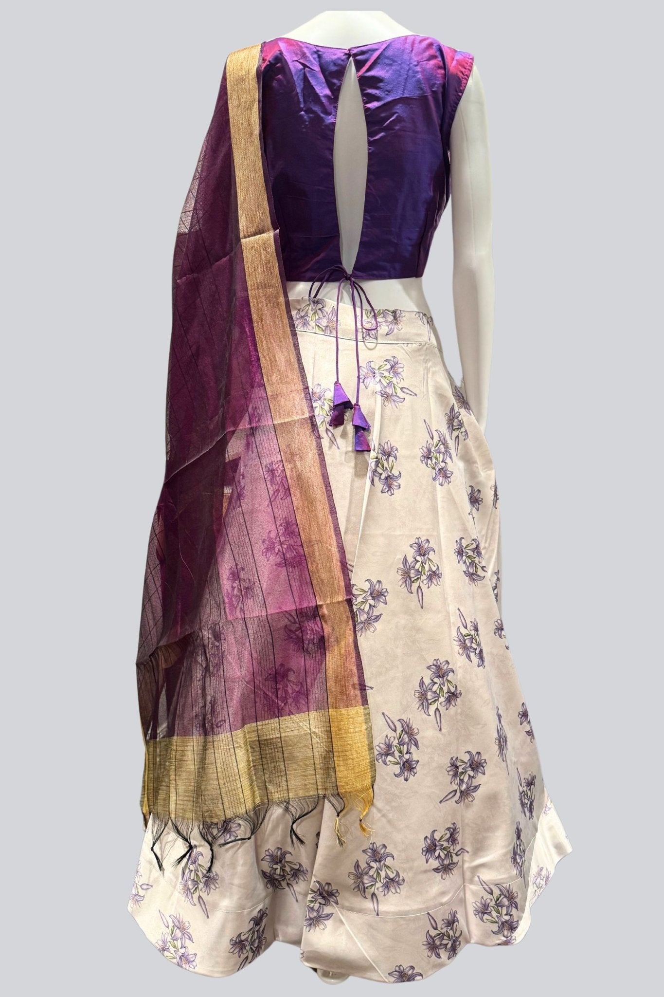 Exquisite Silk Lehenga with Crop top| Printed Design|Indian women Lehenga JCS Fashions