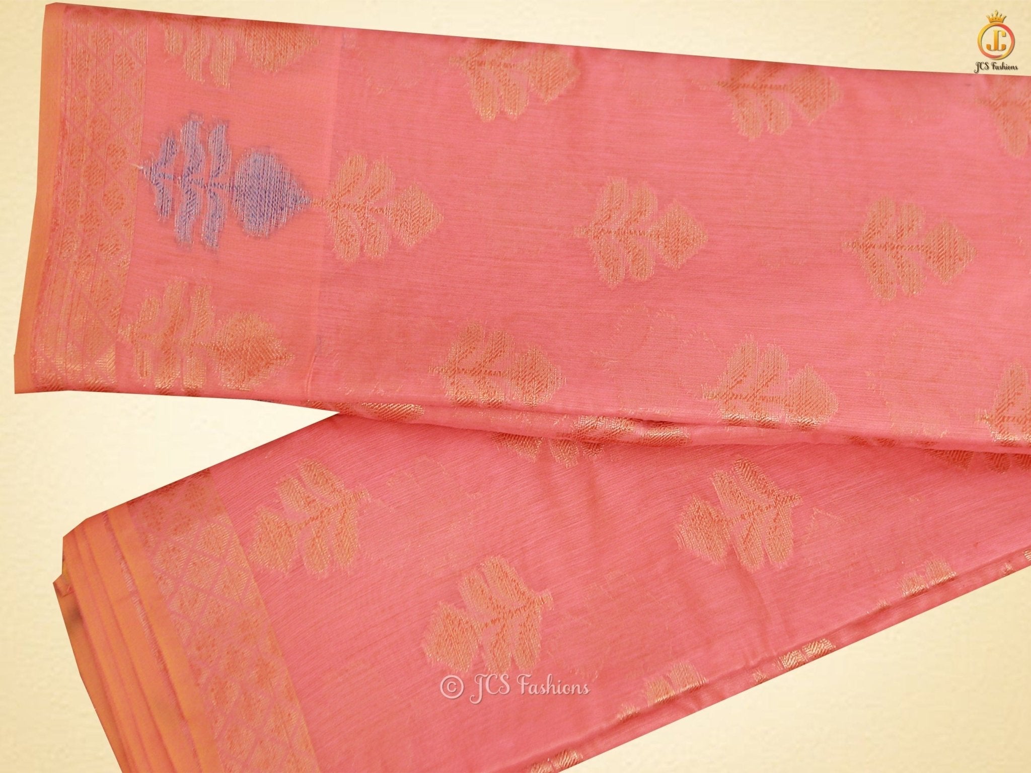 Cotton Saree - Orange
