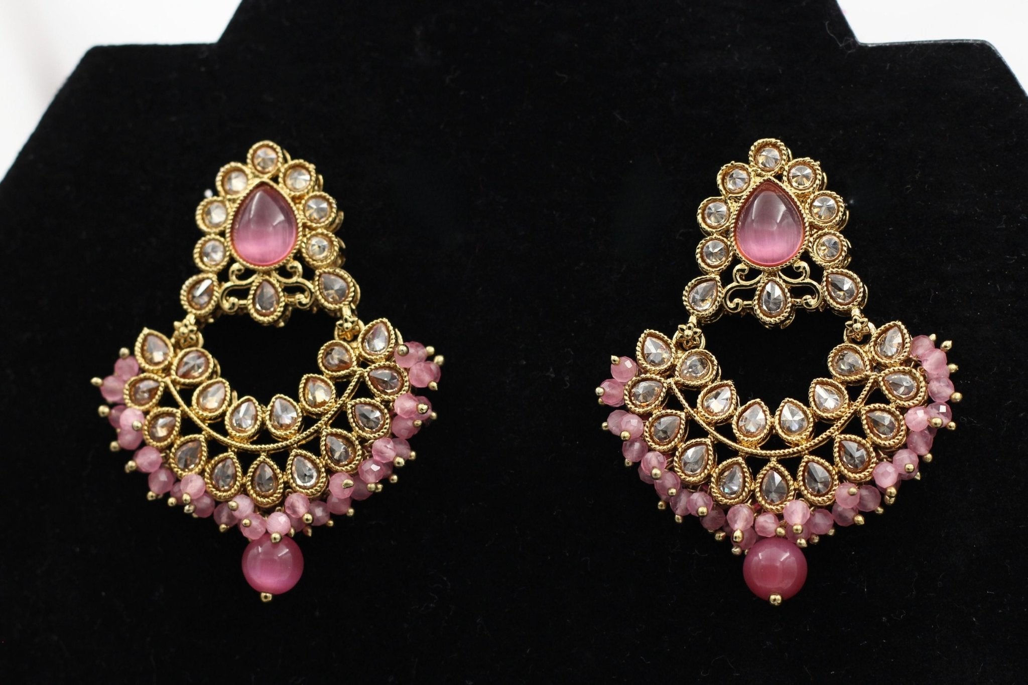 Exquisite Stone Kundan Earrings: Handcrafted and Timeless Elegance Jewelry JCS Fashions