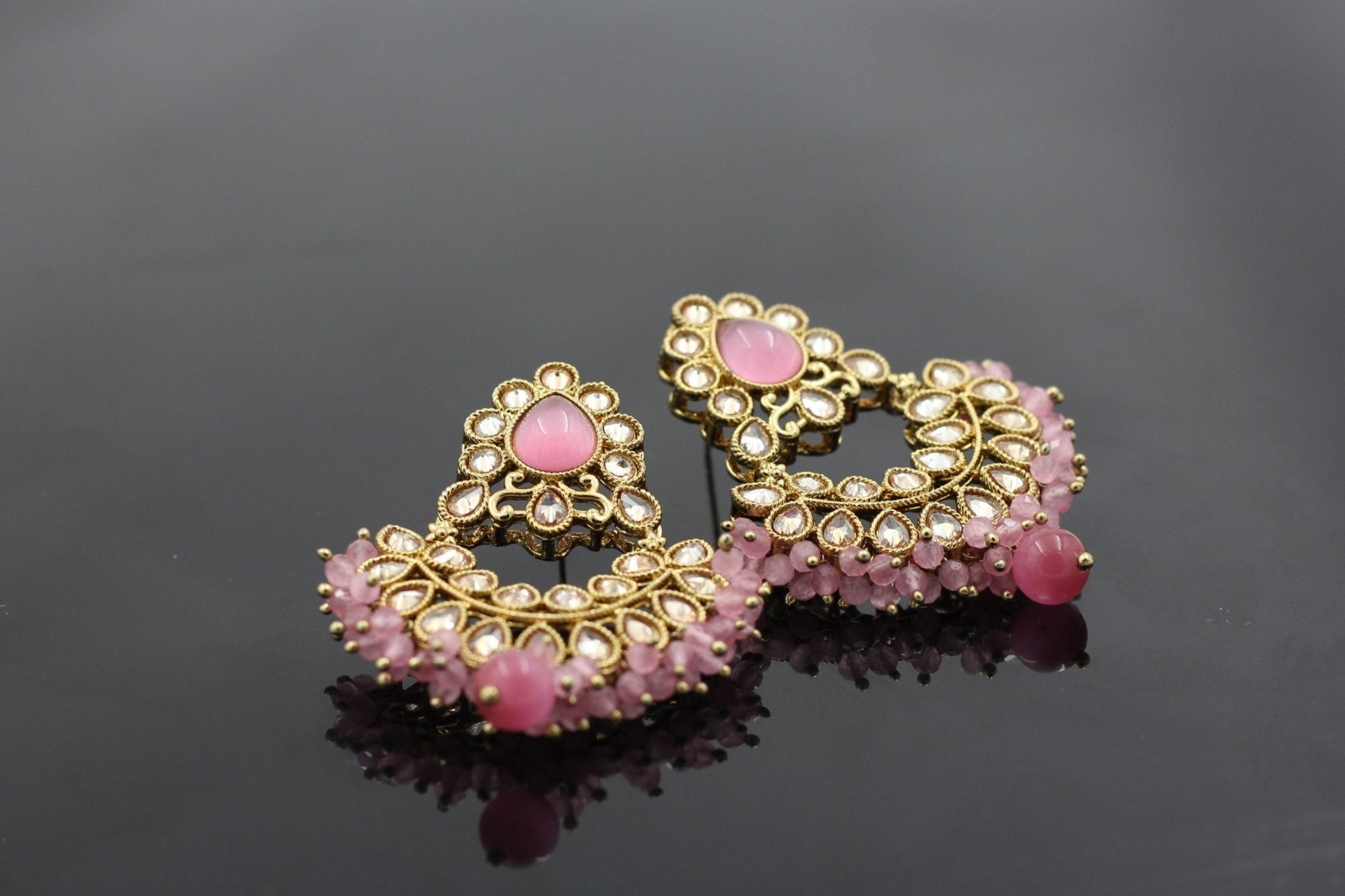 Exquisite Stone Kundan Earrings: Handcrafted and Timeless Elegance Jewelry JCS Fashions