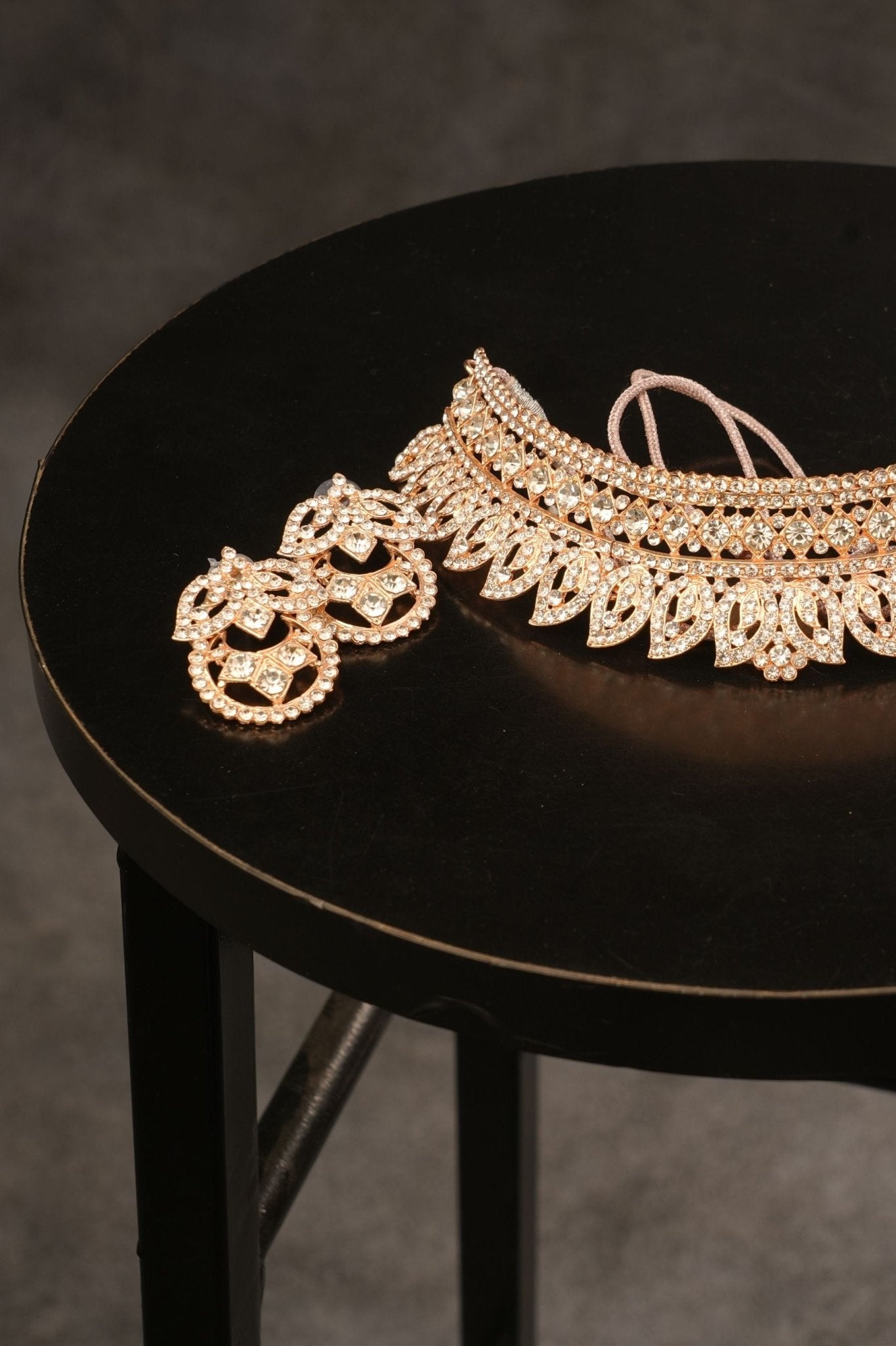 Exquisite Traditional Jewelry Choker Set with Jhumka & Earrings Jewelry JCS Fashions