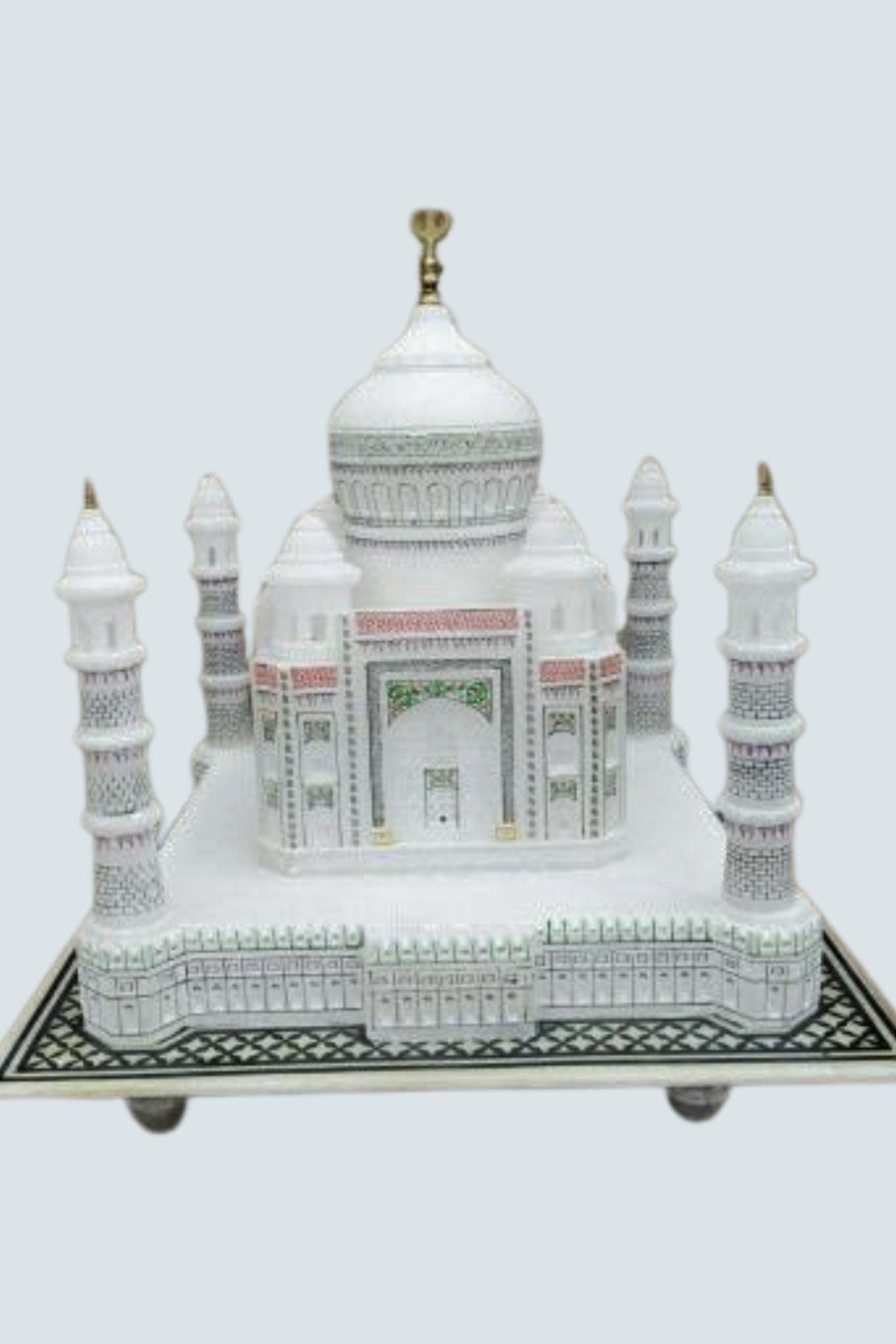 Exquisite White Marble Taj Mahal Miniature: Handcrafted Artistic Treasure Gift JCS Fashions